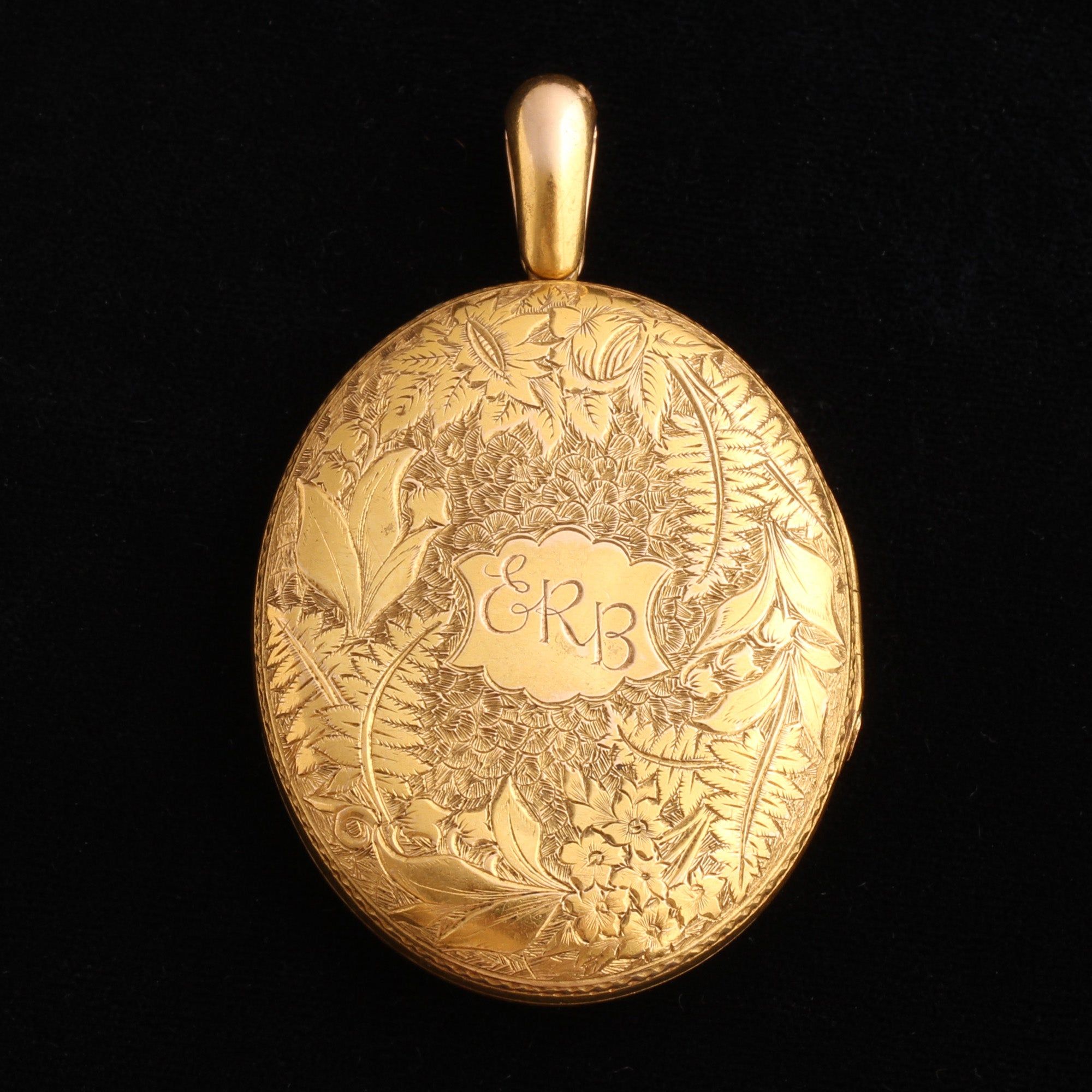 Detail of Victorian Floriography Locket