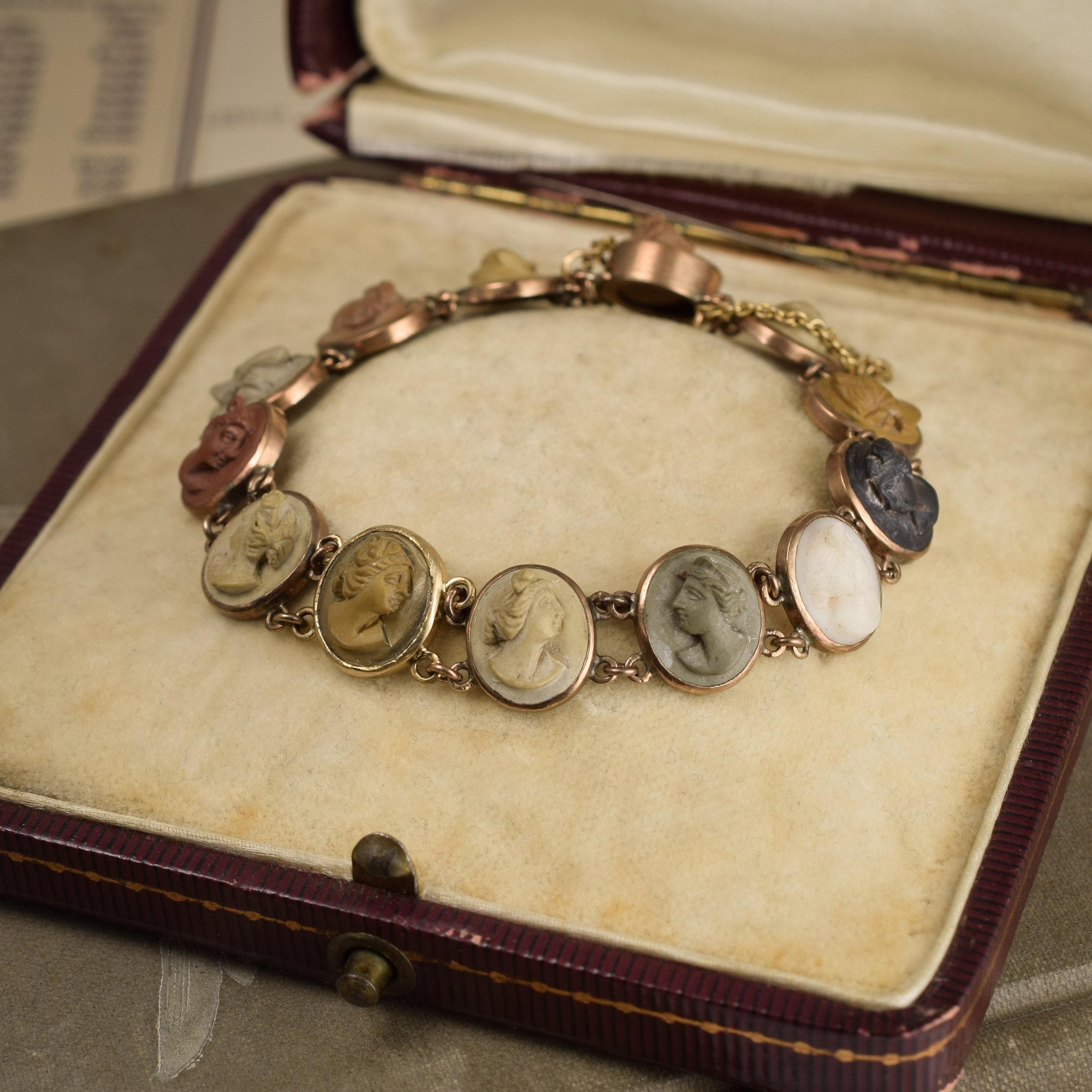 Grand Tour Lava Cameo Bracelet