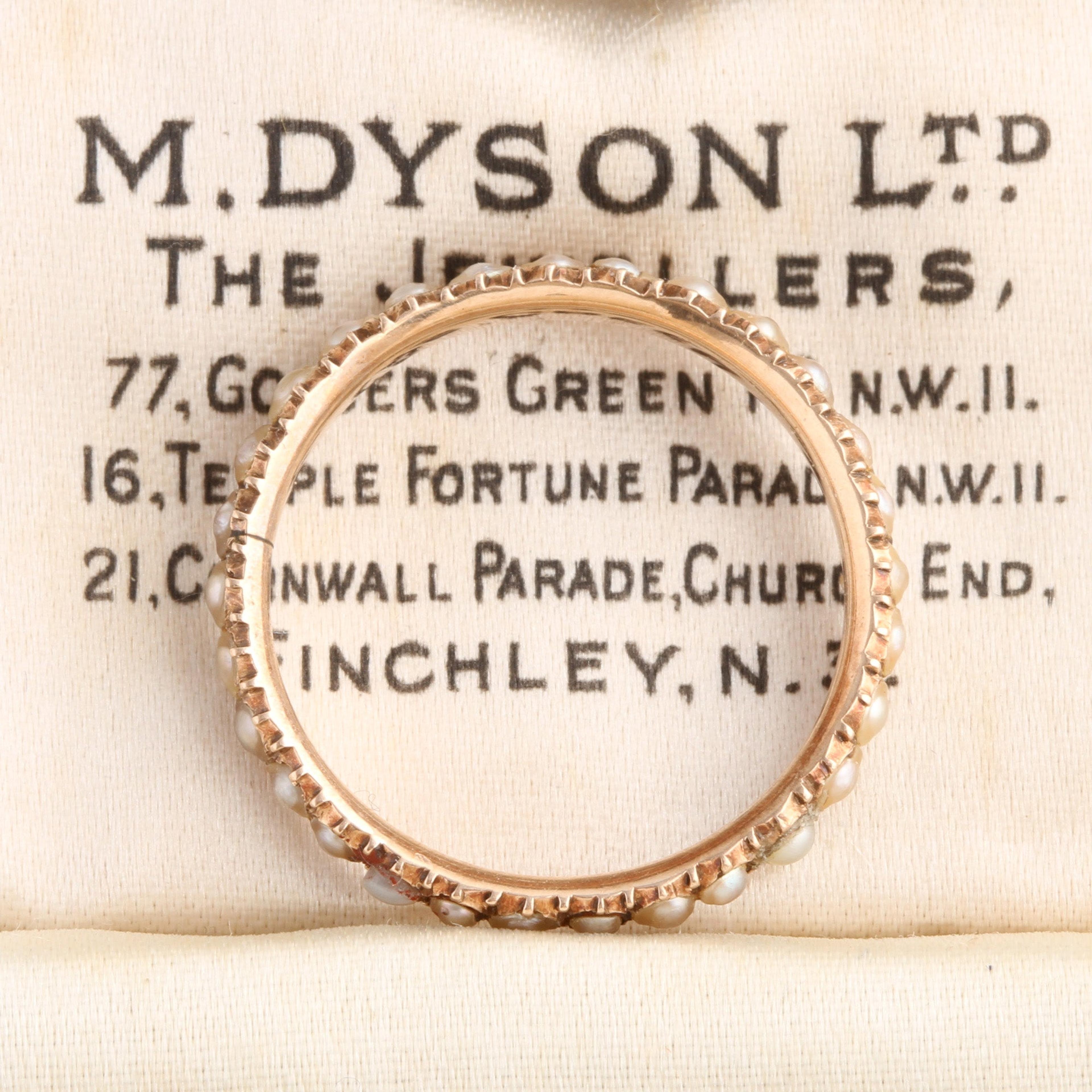 Detail of Georgian Pearl Eternity Ring