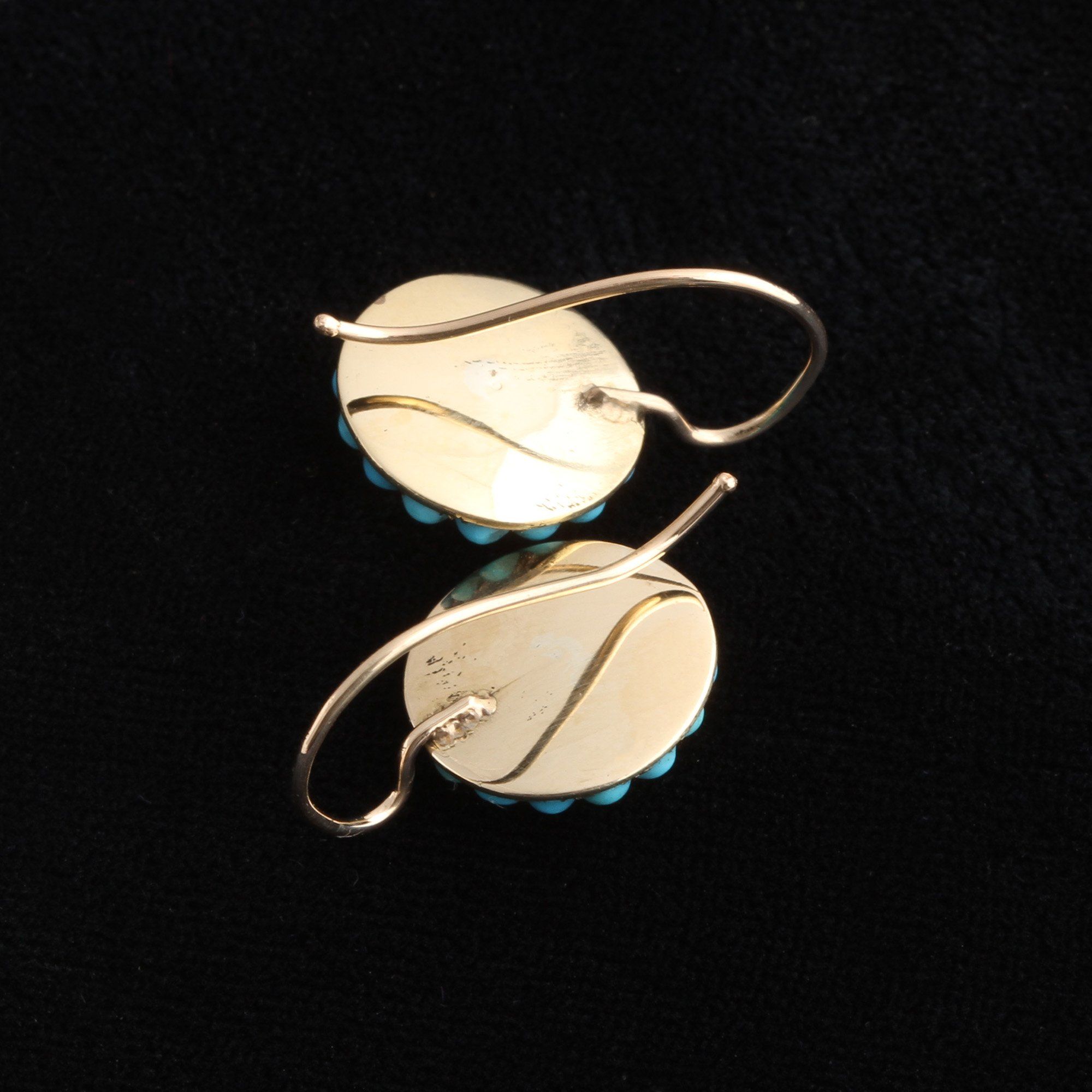 Victorian Turquoise Cluster Earrings