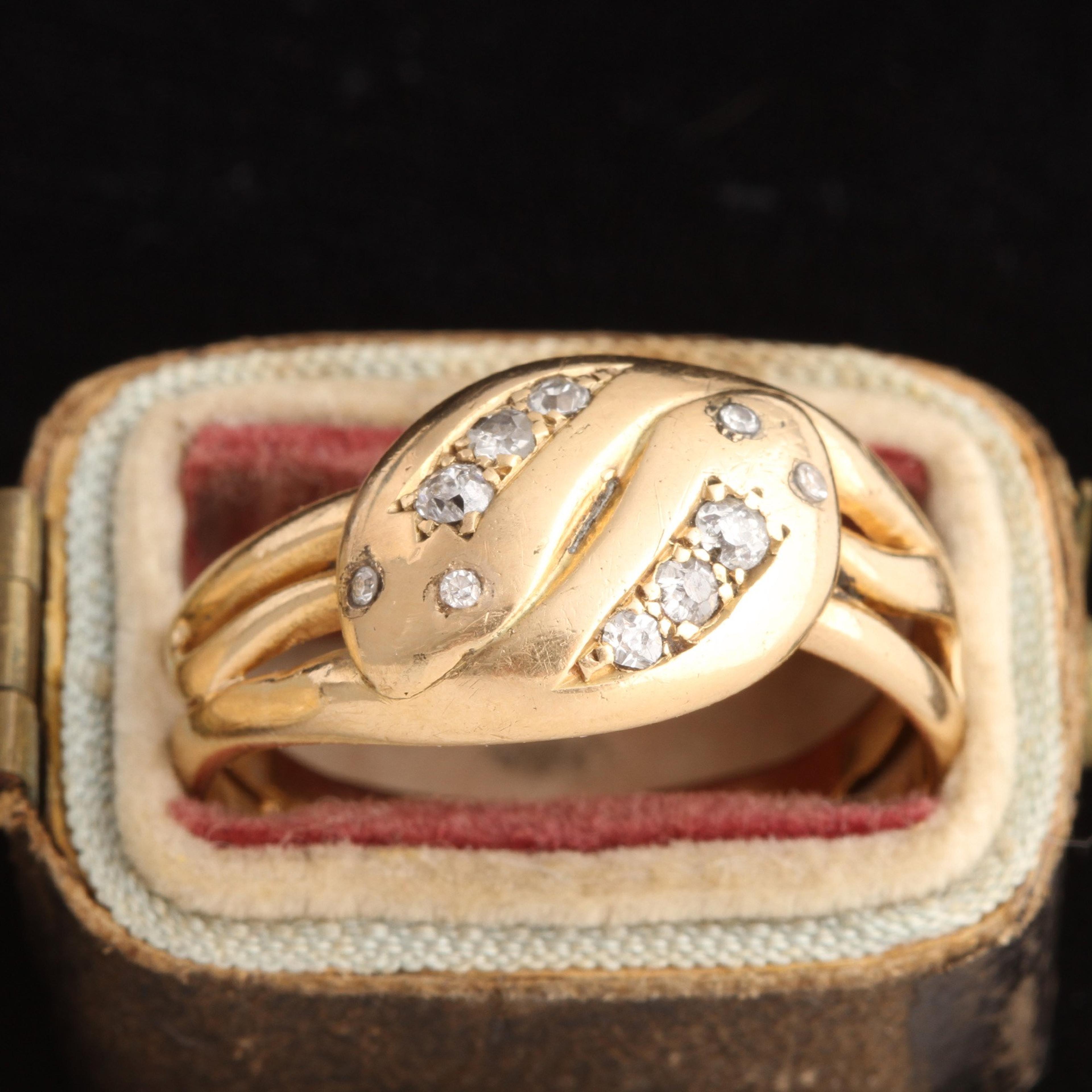 Victorian Entwined Snakes Diamond Ring