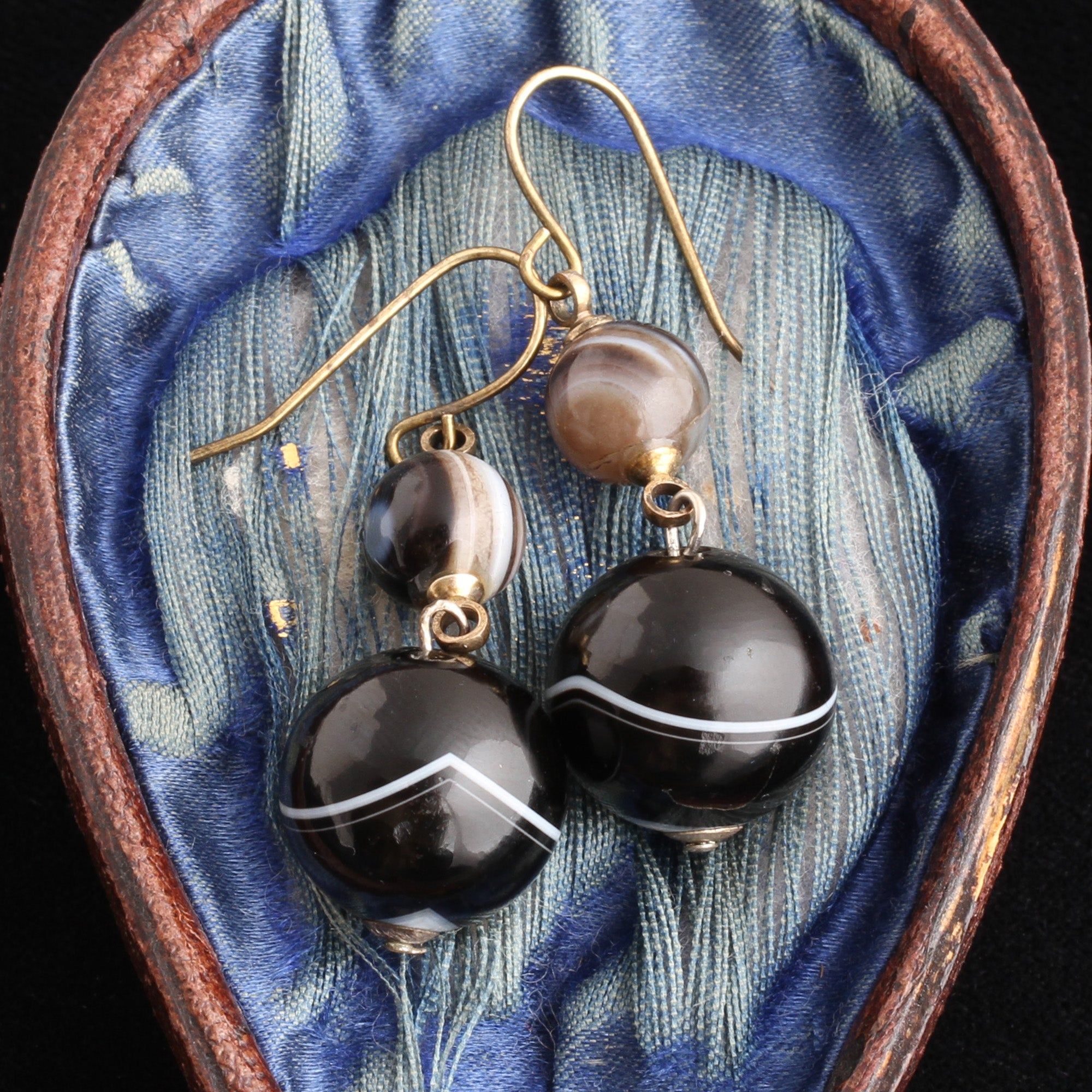 Victorian Agate Drop Earrings