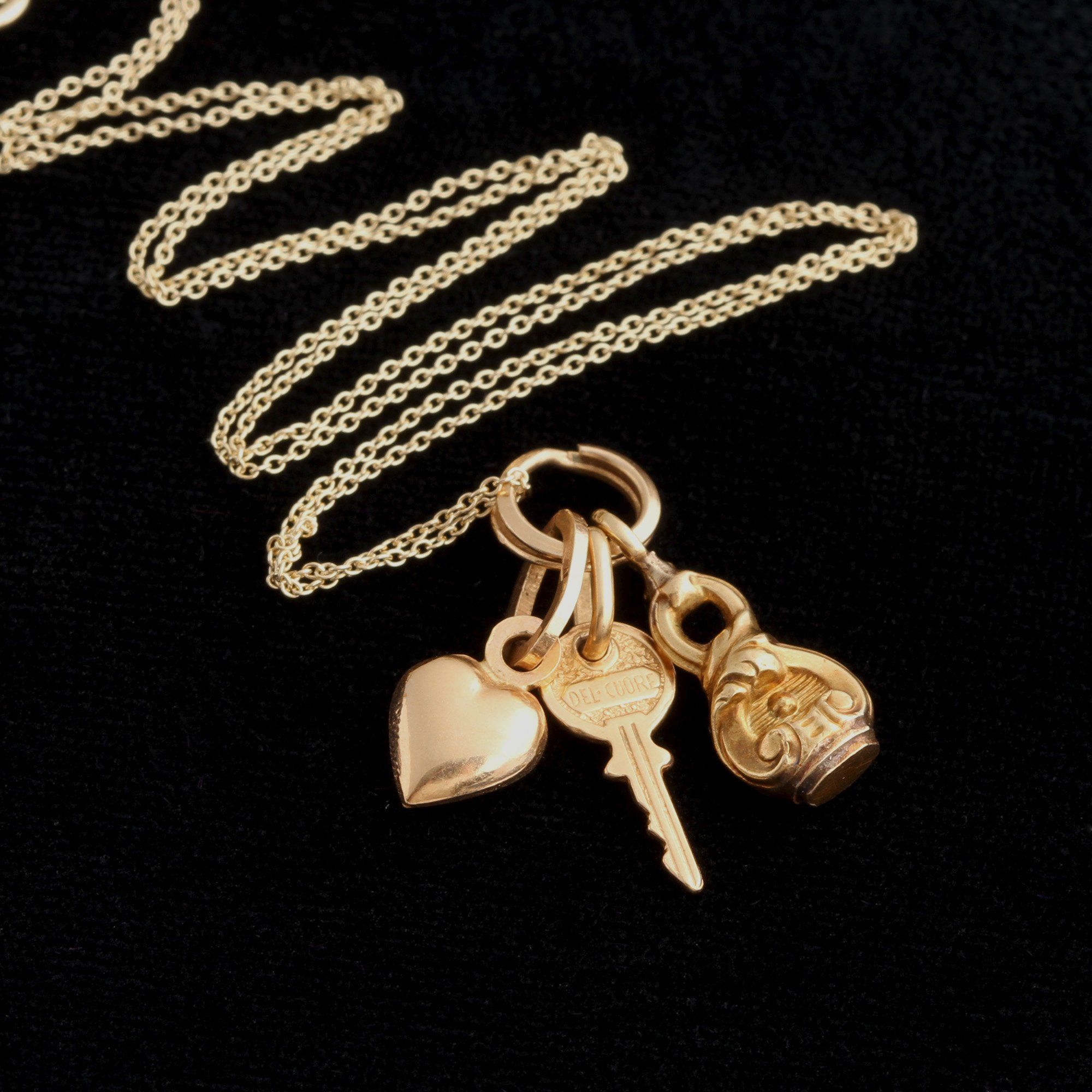 Early 20th Century French Charm Necklace