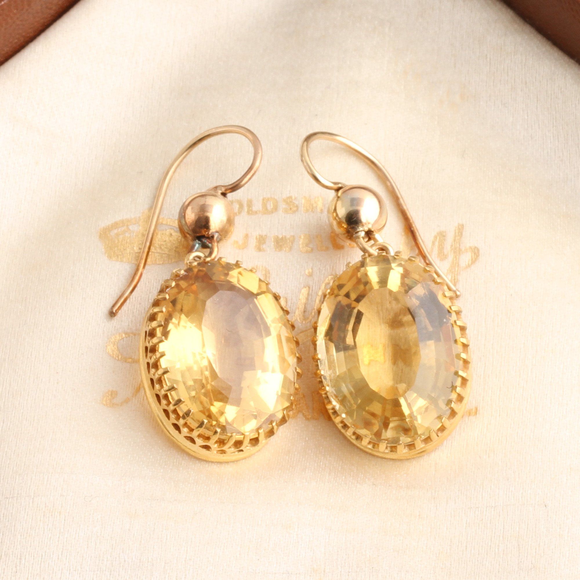 Victorian Citrine Earrings