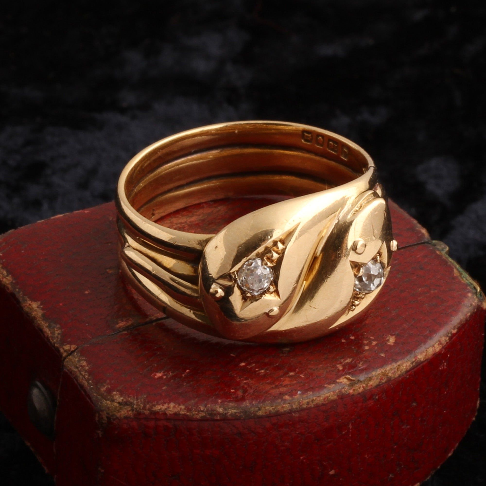 Edwardian Entwined Snakes Diamond Ring