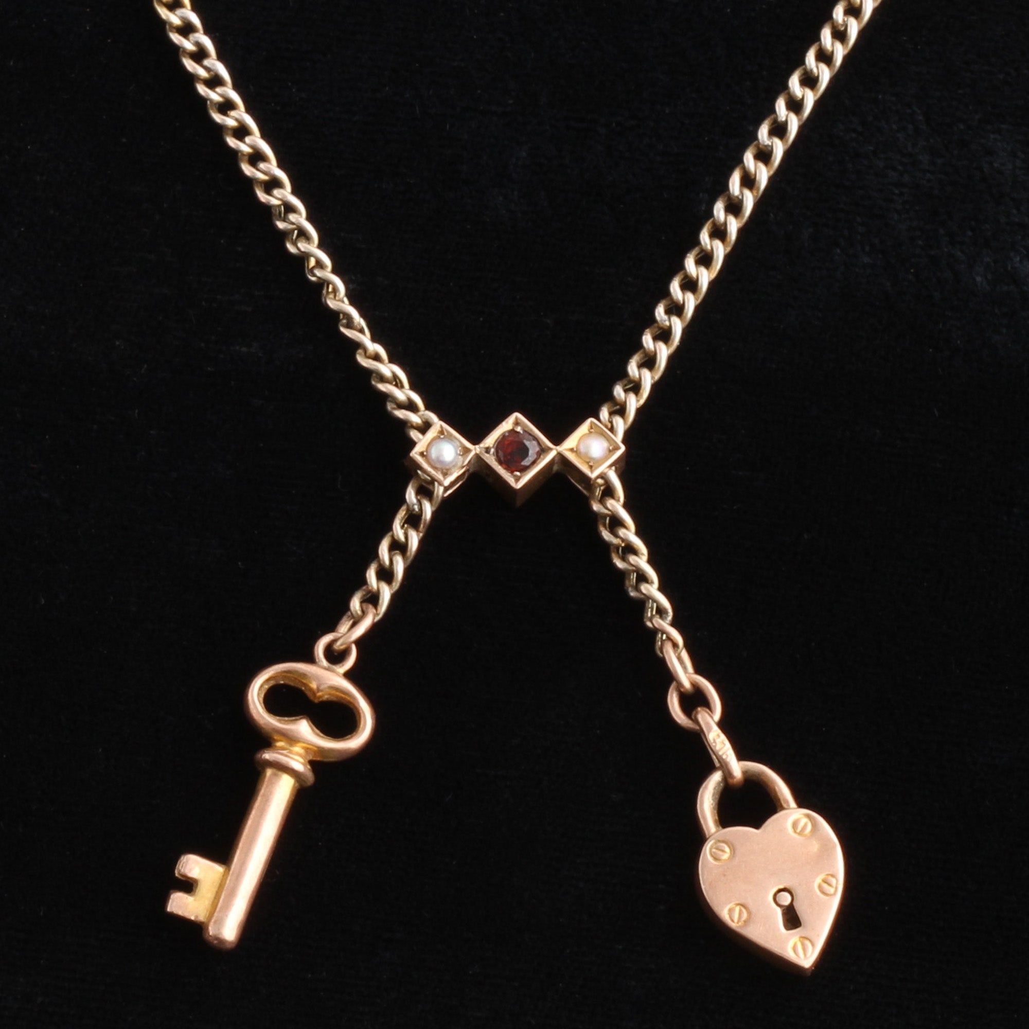 Victorian Lock & Key Necklace