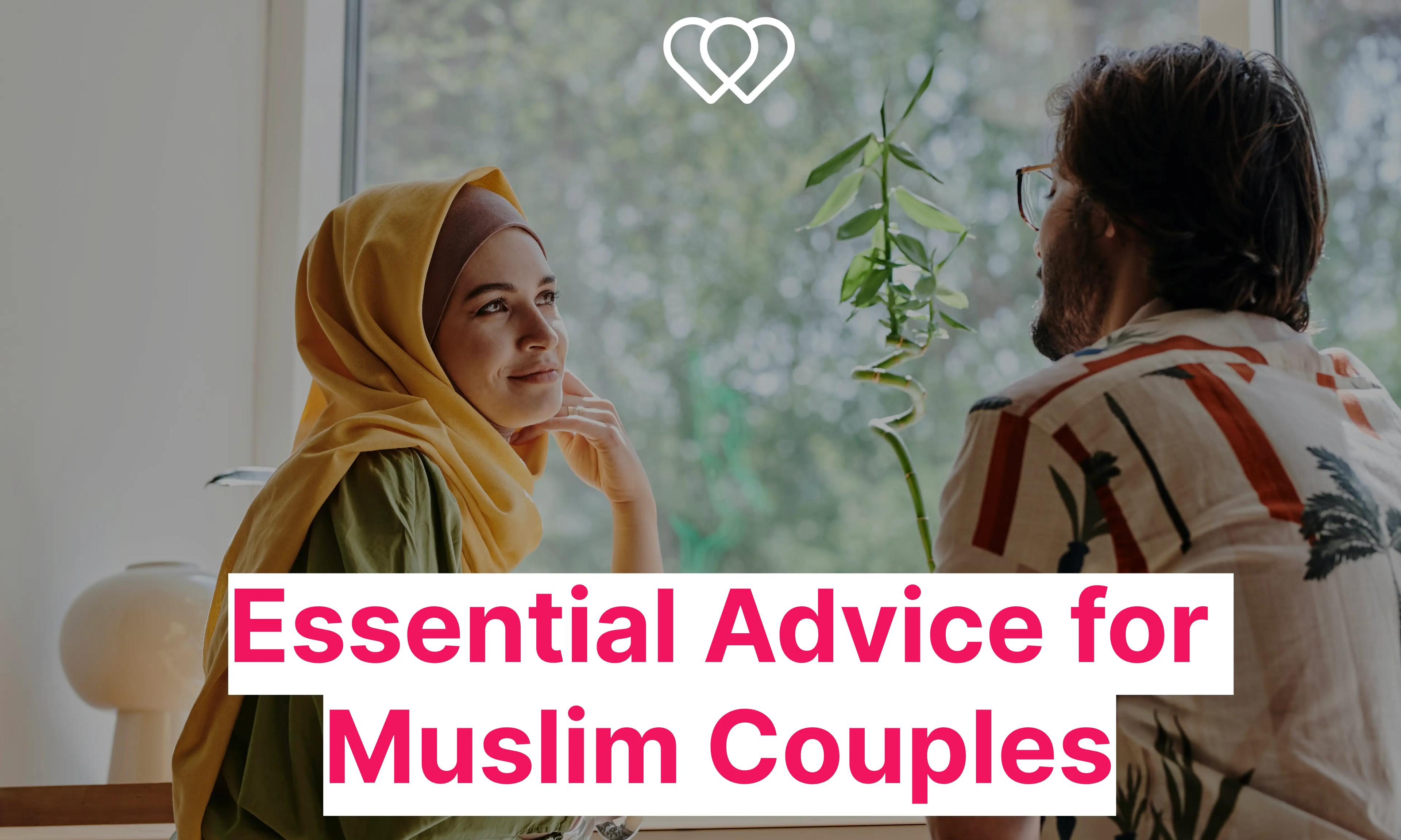Muslim couple in a restaurant