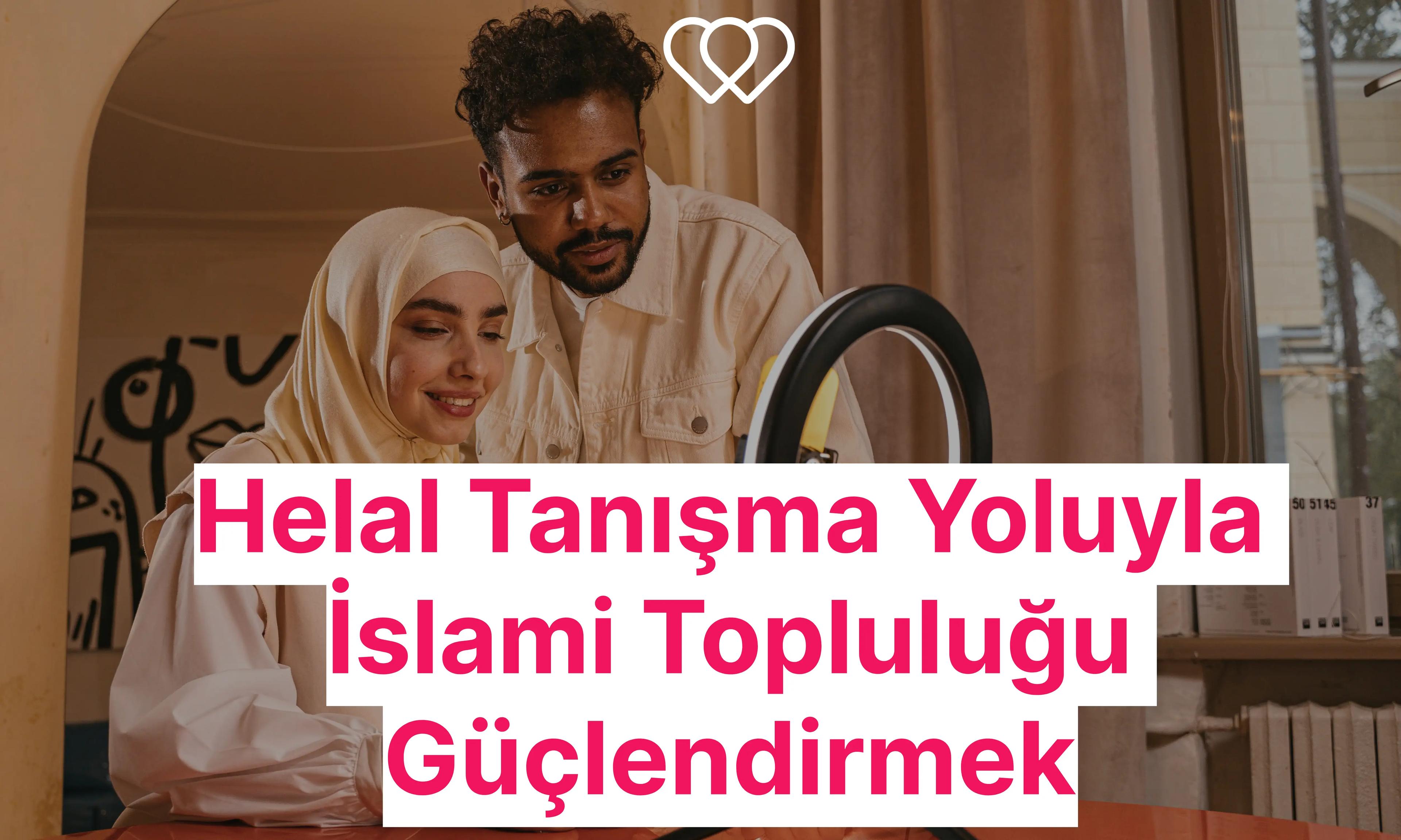 Kameranın önünde Müslüman bir çift