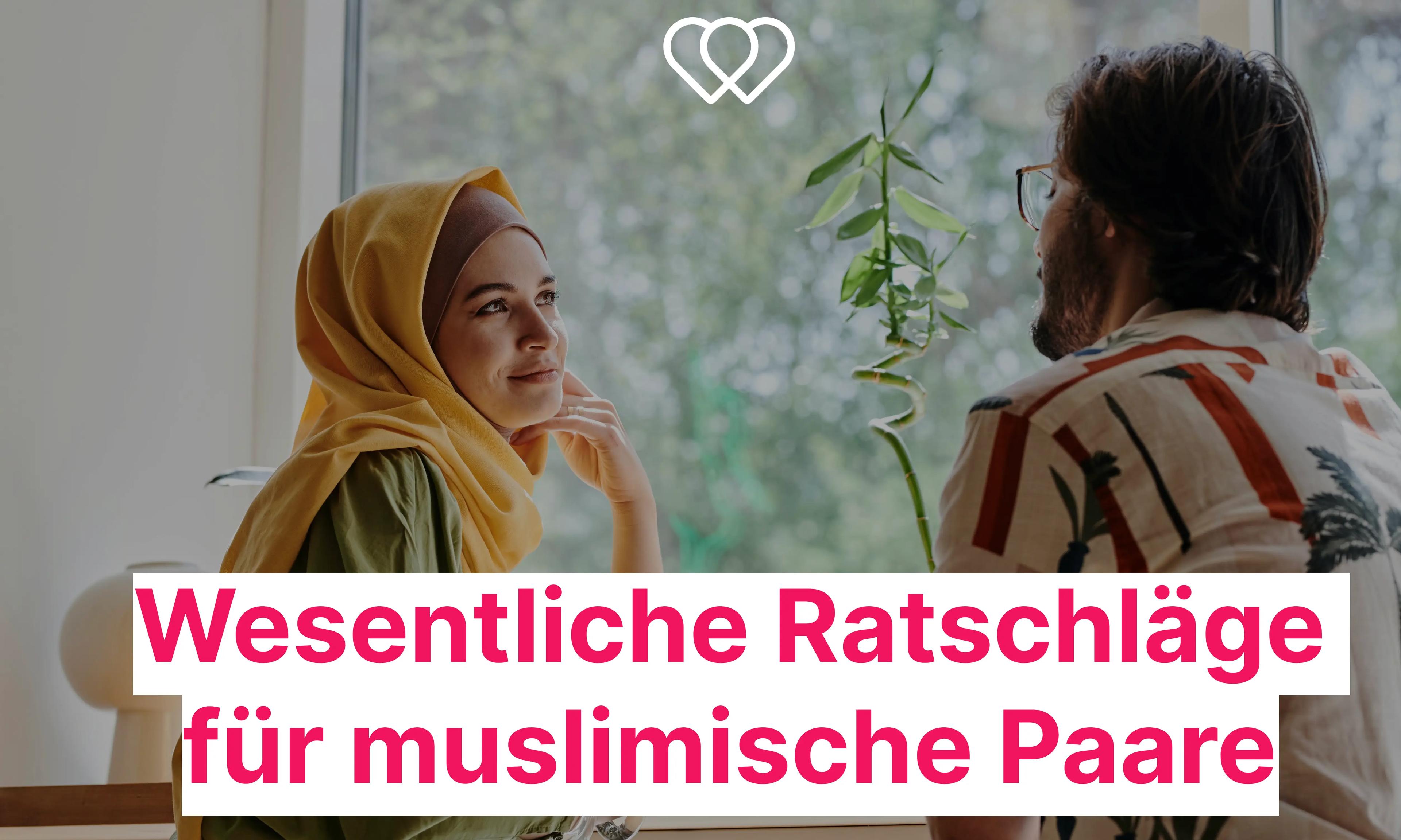 Muslimisches Paar in einem Restaurant.
