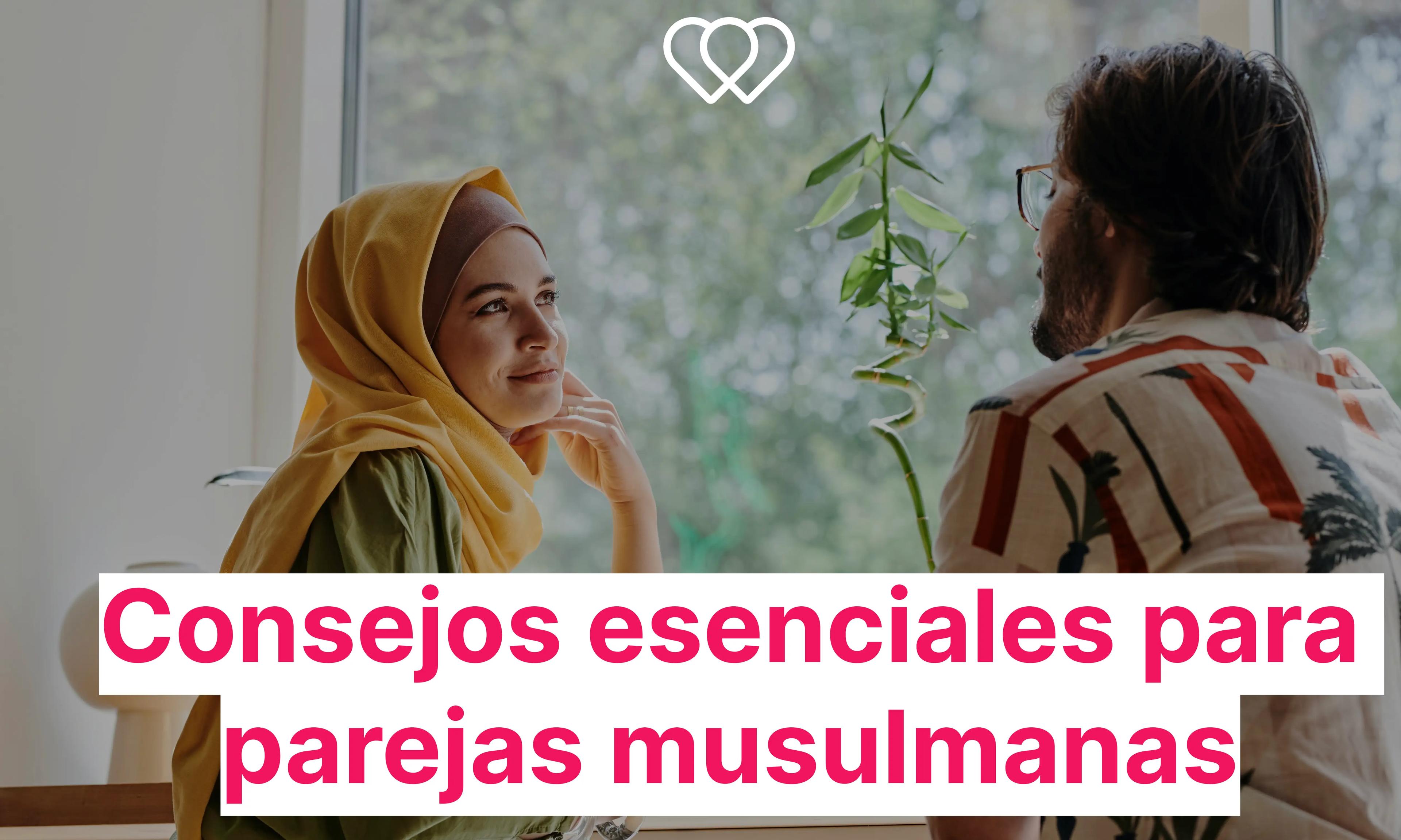 Pareja musulmana en un restaurante.
