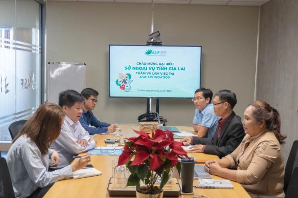 Sở Ngoại vụ tỉnh Gia Lai thăm và làm việc tại văn phòng ASIF Foundation