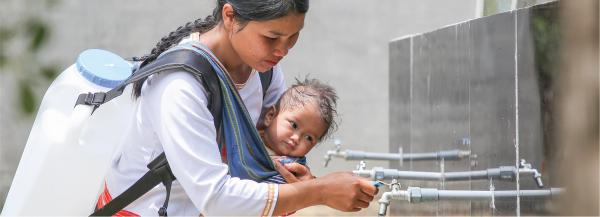 For danger-free water fetching in rainy season