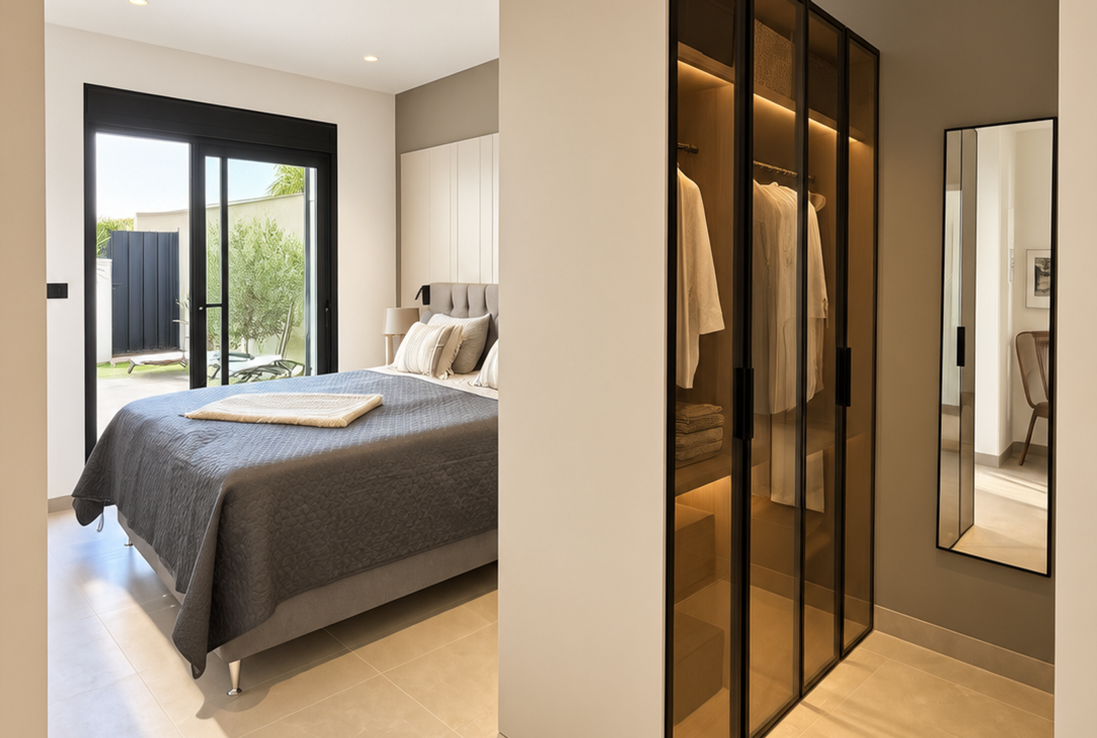 Modern gelijkvloers appartement met privézwembad — foto 7