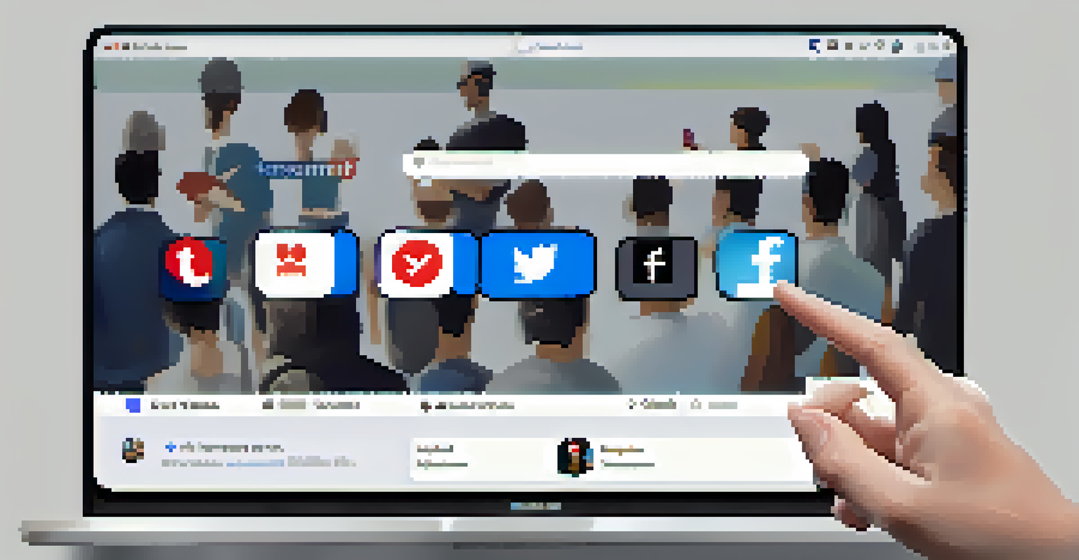 A digital screen displaying live social media feedback during a crisis, with notifications and comments visible.