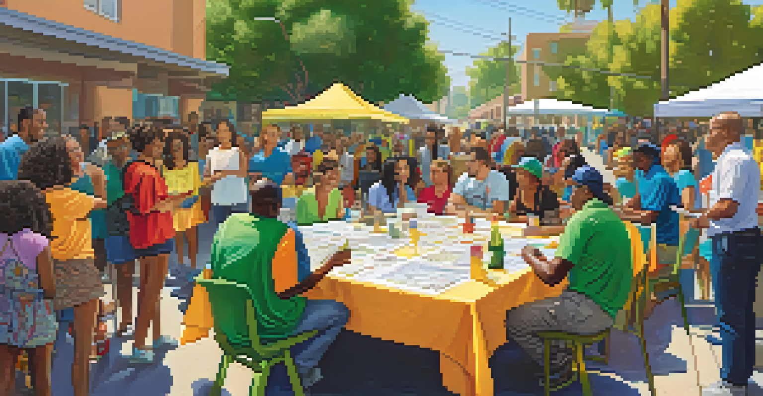 Residents of Los Angeles participating in a community engagement event about housing development, discussing plans and sharing ideas.