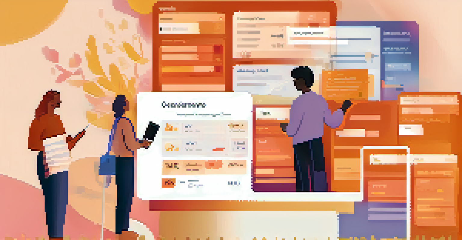 A digital platform interface illustrating voter engagement tools with a user-friendly design.