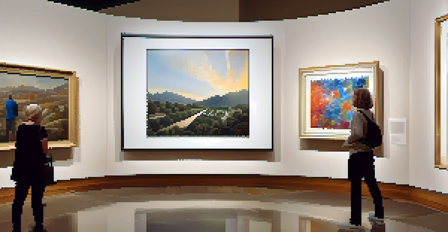 A close-up of a visitor interacting with an art piece at The Getty Center, emphasizing engagement with art.