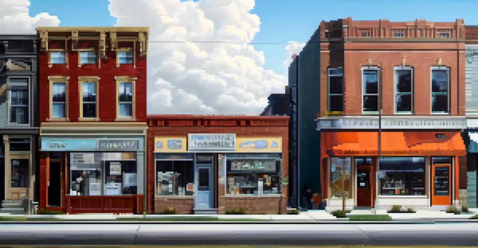 A split image showing an old shop with a 'For Sale' sign and a new luxury apartment building under construction.