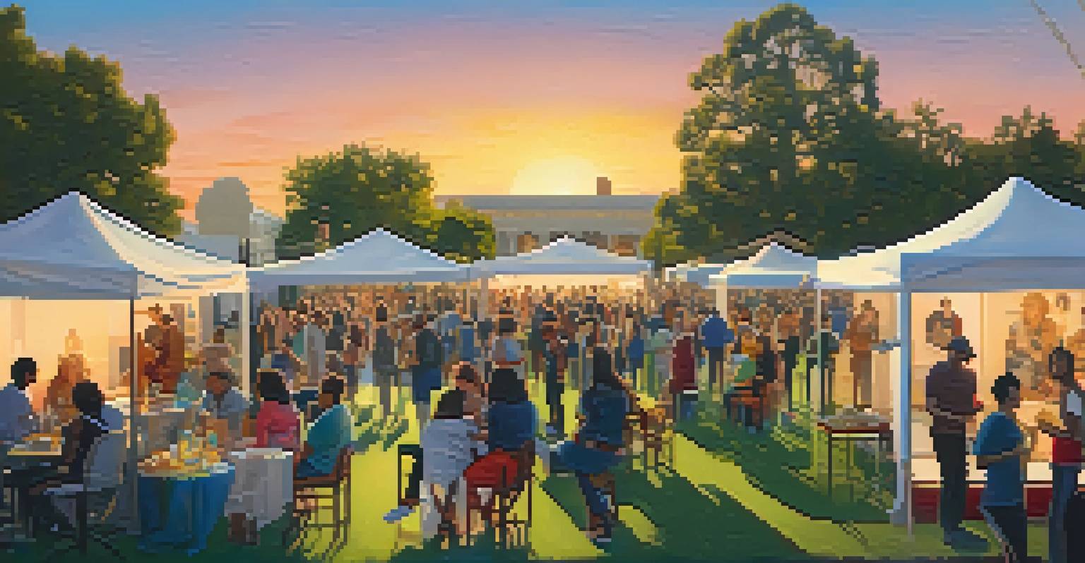 A community event at LACMA with art exhibitions and live music performances.