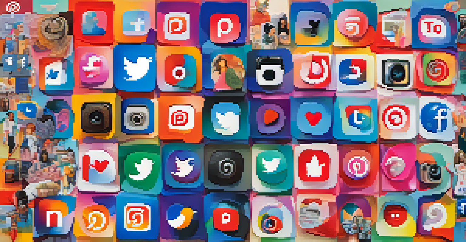 A vibrant collage of social media posts from a digital art collective, displaying a mix of various art styles and artist profiles.