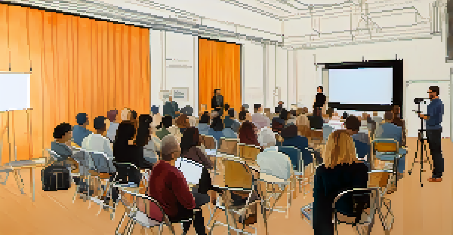 A workshop at the LA Film Festival with a diverse panel of filmmakers discussing in front of an engaged audience.