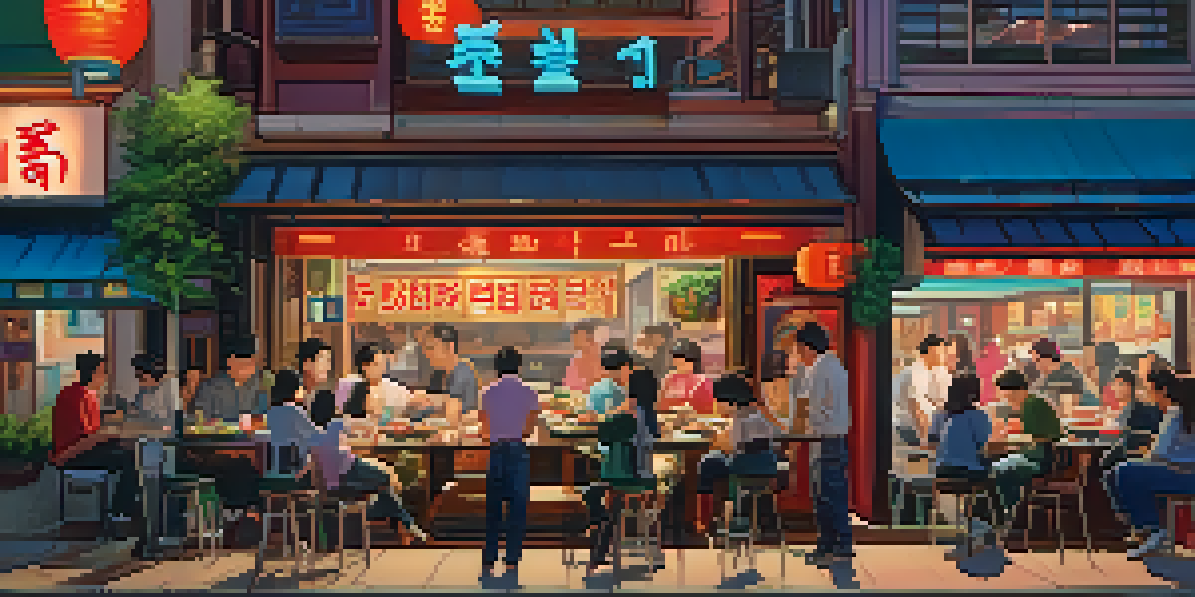 A busy Korean BBQ restaurant in Koreatown, Los Angeles, with diners grilling meats at tables and colorful neon signs.