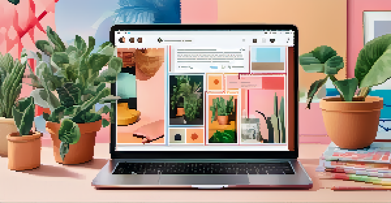 A close-up of a smartphone showing an influencer's Instagram page filled with vibrant content and posts.