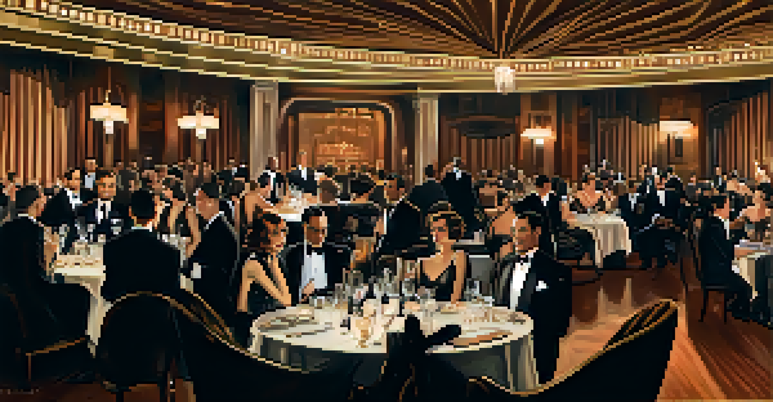 The Cotton Club in 1920s Los Angeles, showcasing glamorous decor and patrons enjoying a live jazz band in a sophisticated atmosphere.