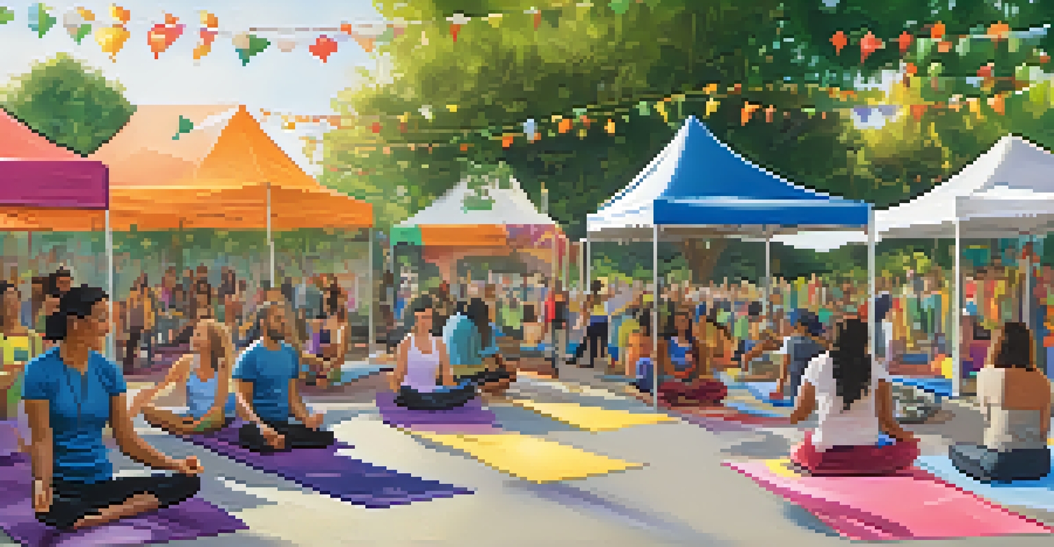 A lively health and wellness festival in Los Angeles with booths and activities focused on holistic health practices.