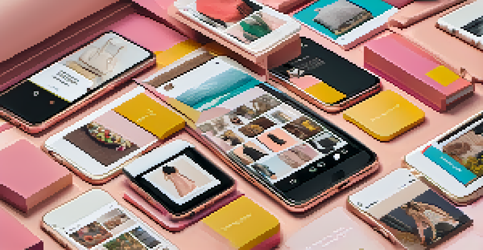 A smartphone displaying an Instagram feed filled with fashion-related posts, showcasing user-generated content and brand interactions.