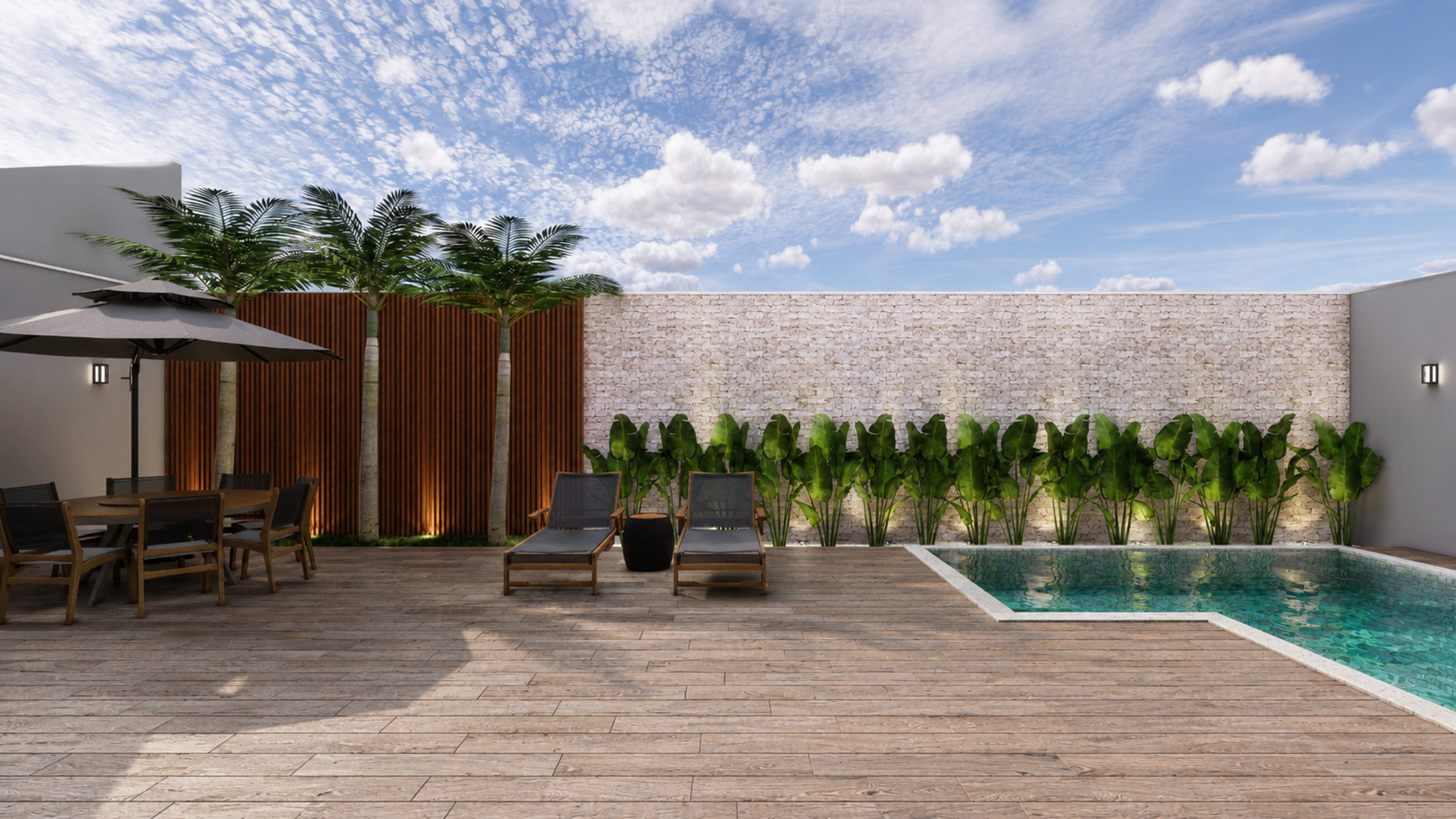 Imagem do projeto: Área Externa Residencial com Piscina e Espaço de Convivência