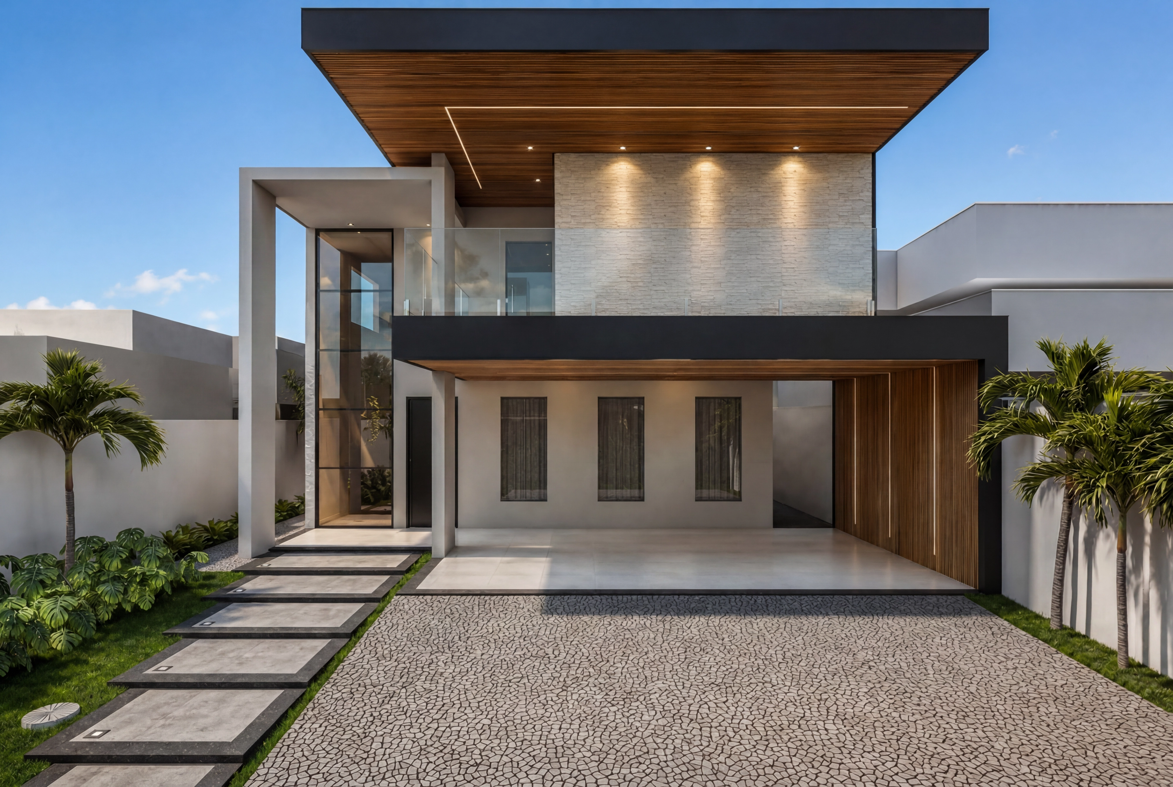 Imagem do projeto: Fachada Residencial com Integração Paisagística