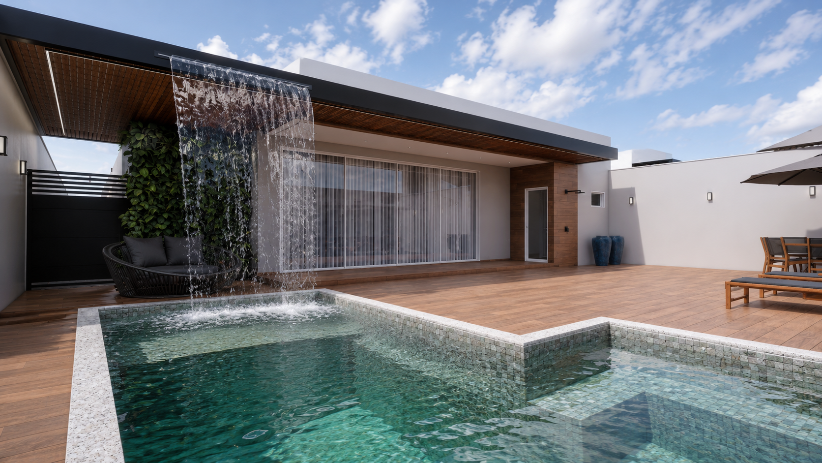 Imagem do projeto: Área Externa Residencial com Piscina e Espaço de Convivência