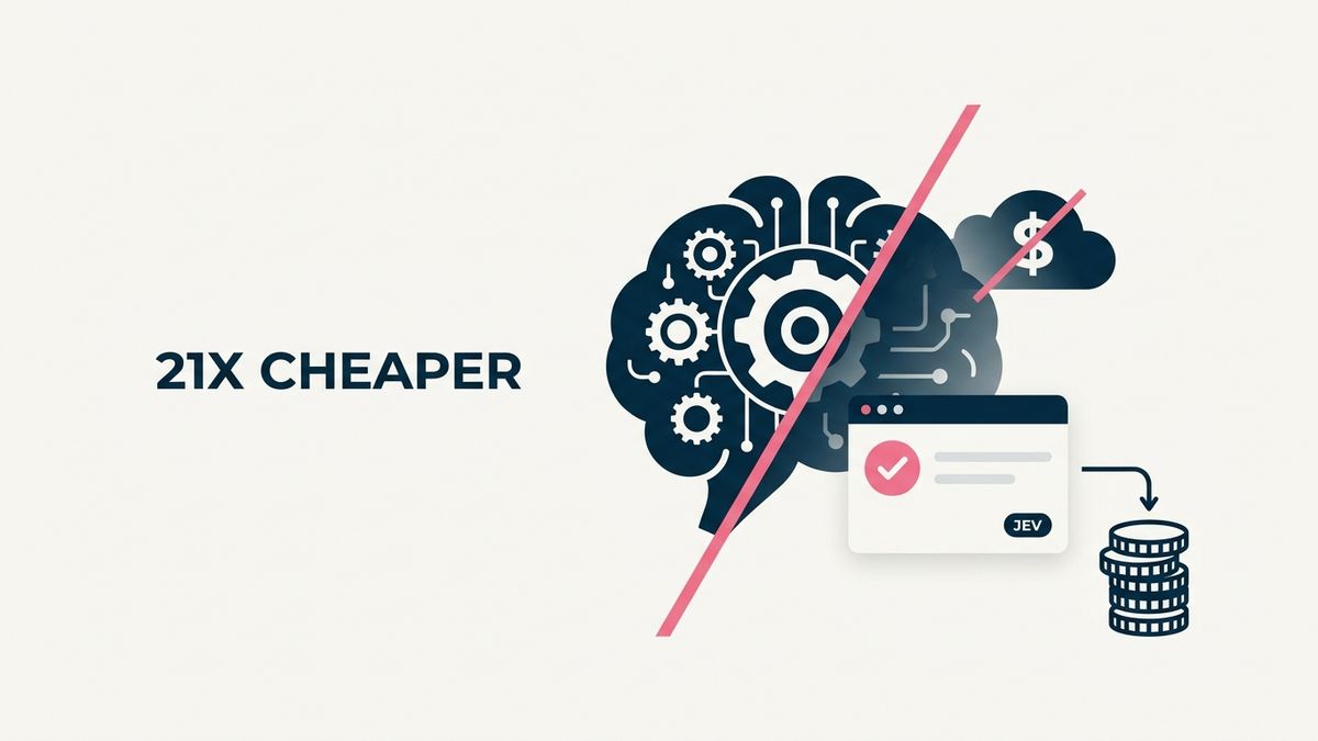 We stopped paying an LLM to answer yes/no questions: 21x cheaper with Jev
