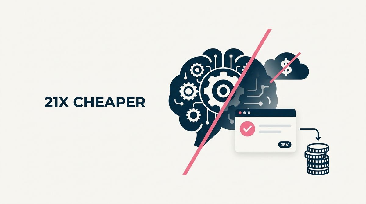 We stopped paying an LLM to answer yes/no questions: 21x cheaper with Jev