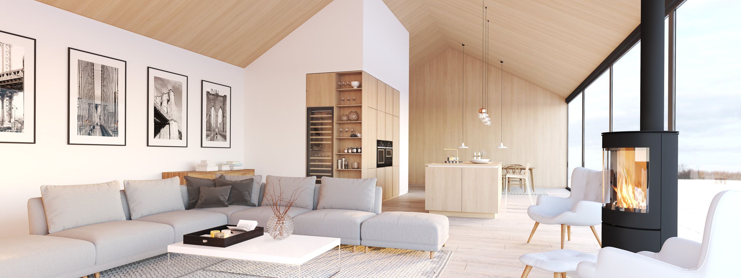 Modern luxury living room interior