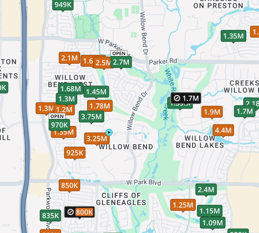 Active home listings in West Plano on Compass