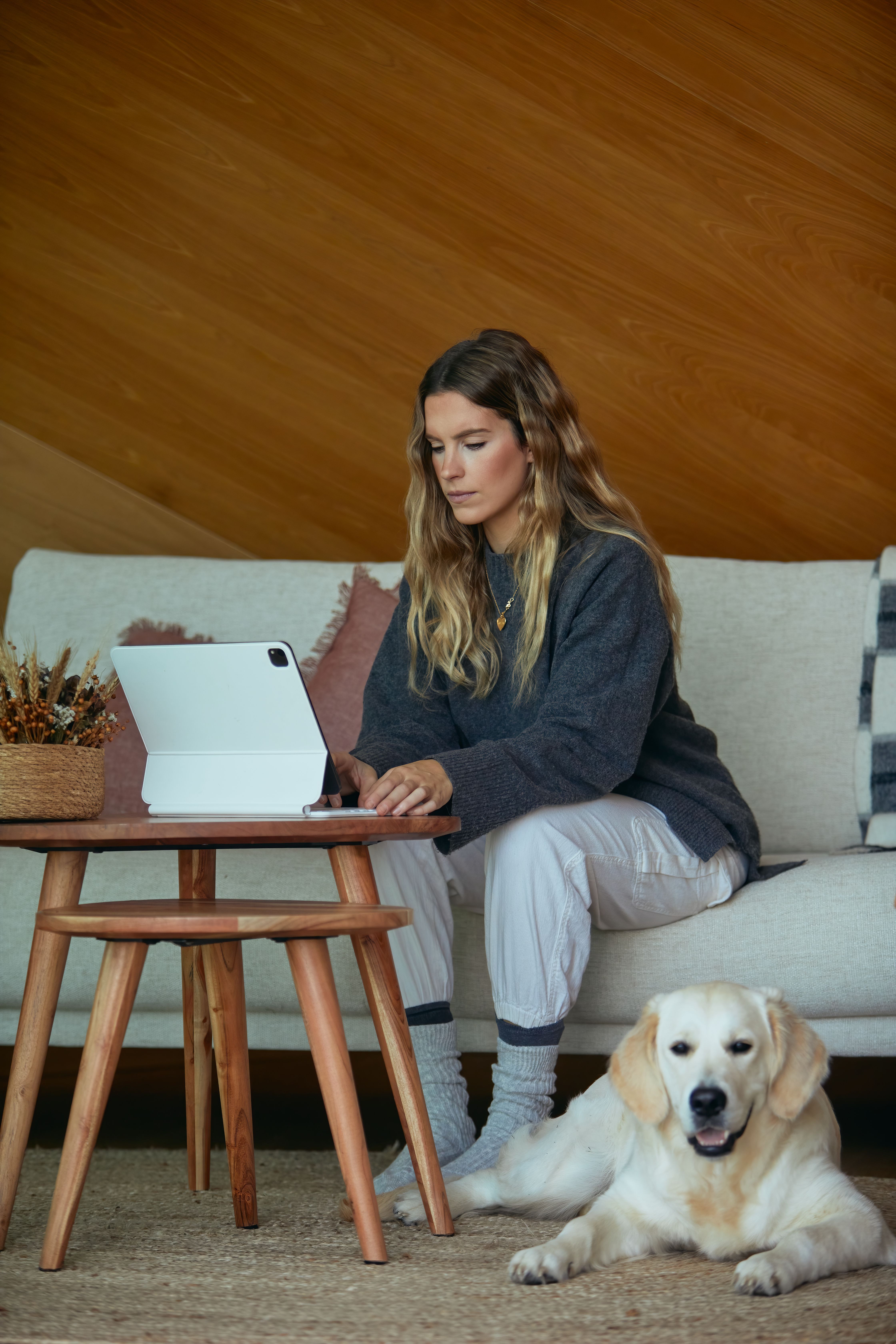 Homebuyer researching financing options