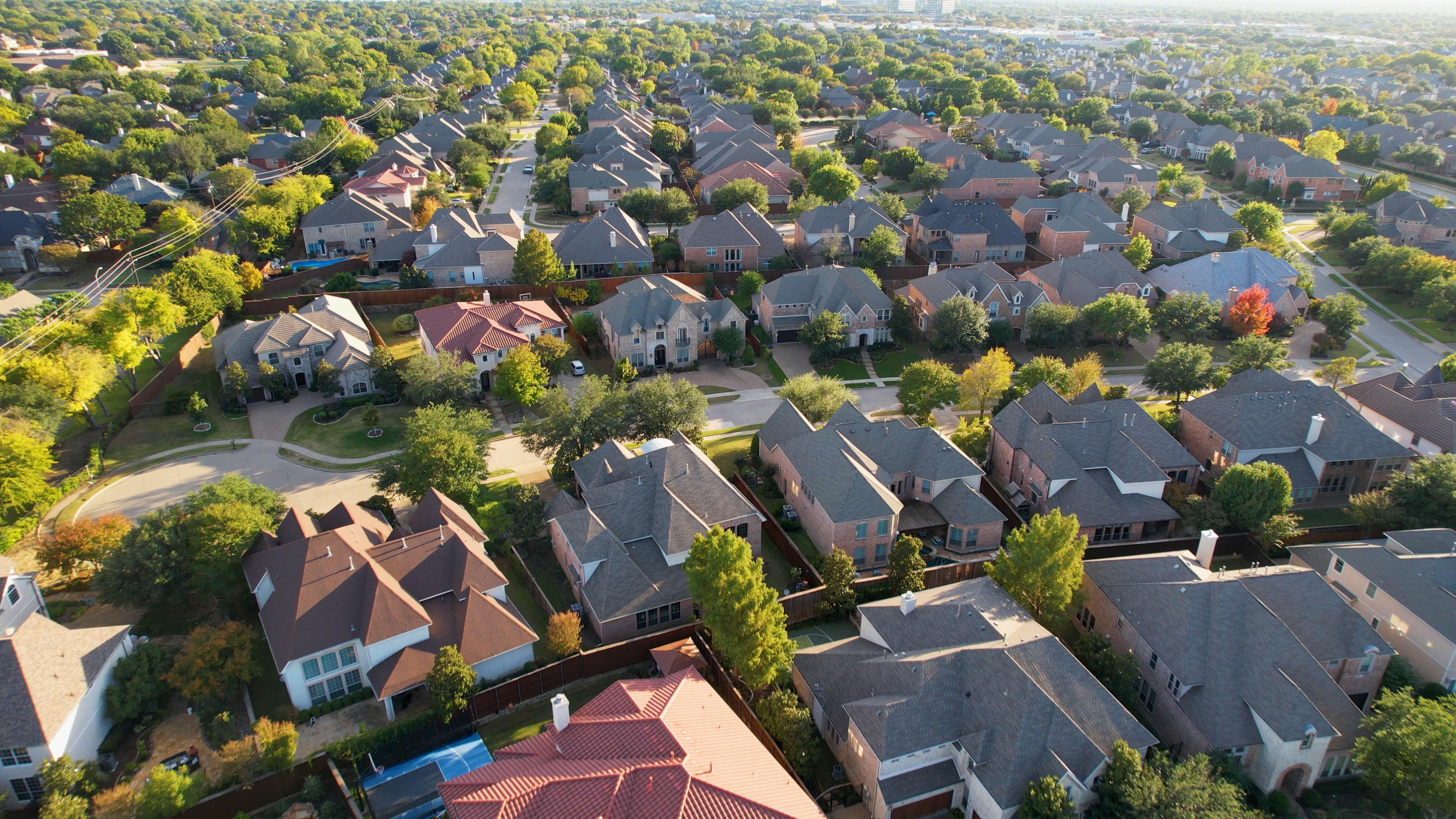 West Plano Neighborhood Aerial Overview