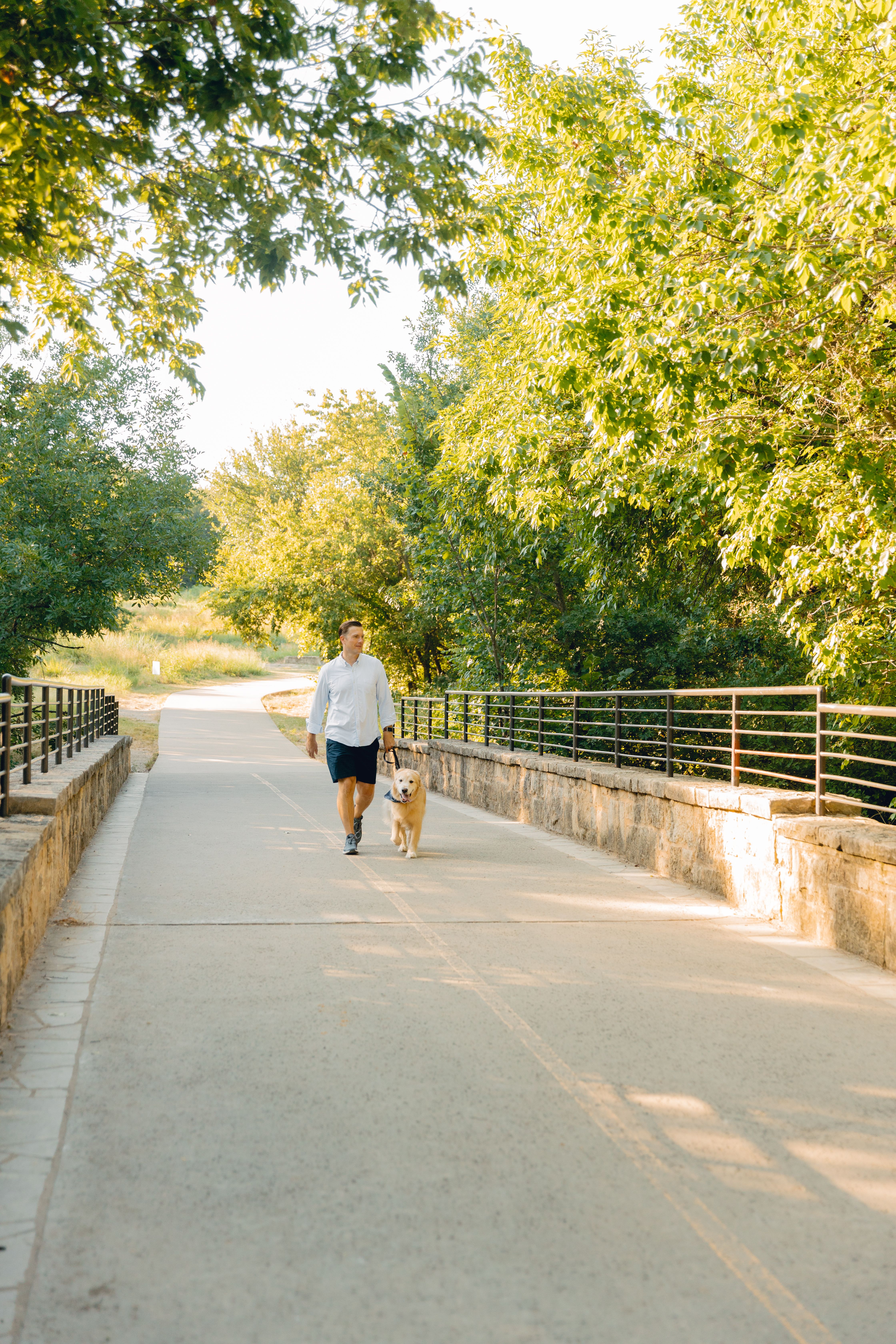 Matt, walking in Arbor Hills Nature preserve