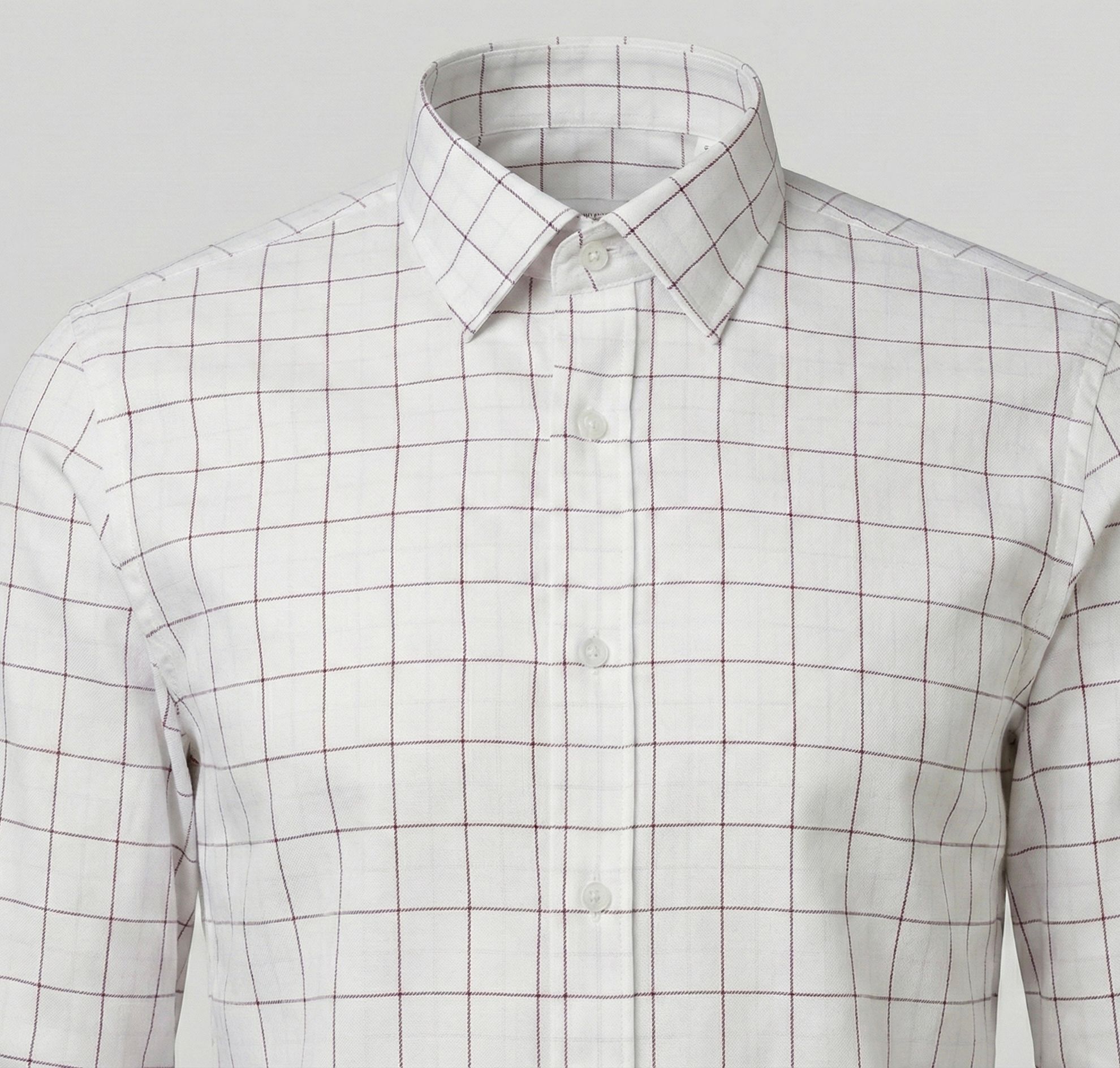 Белая рубашка в клетку - миниатюра 2