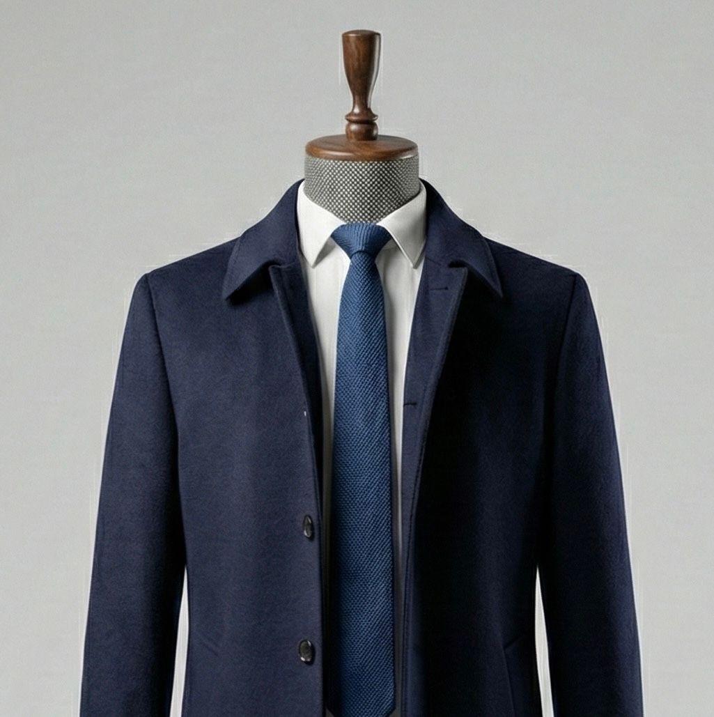 Темно-синее пальто - миниатюра 3