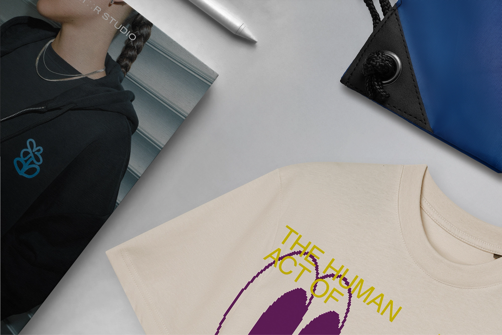 A few Creator Studio products as startup merch kit