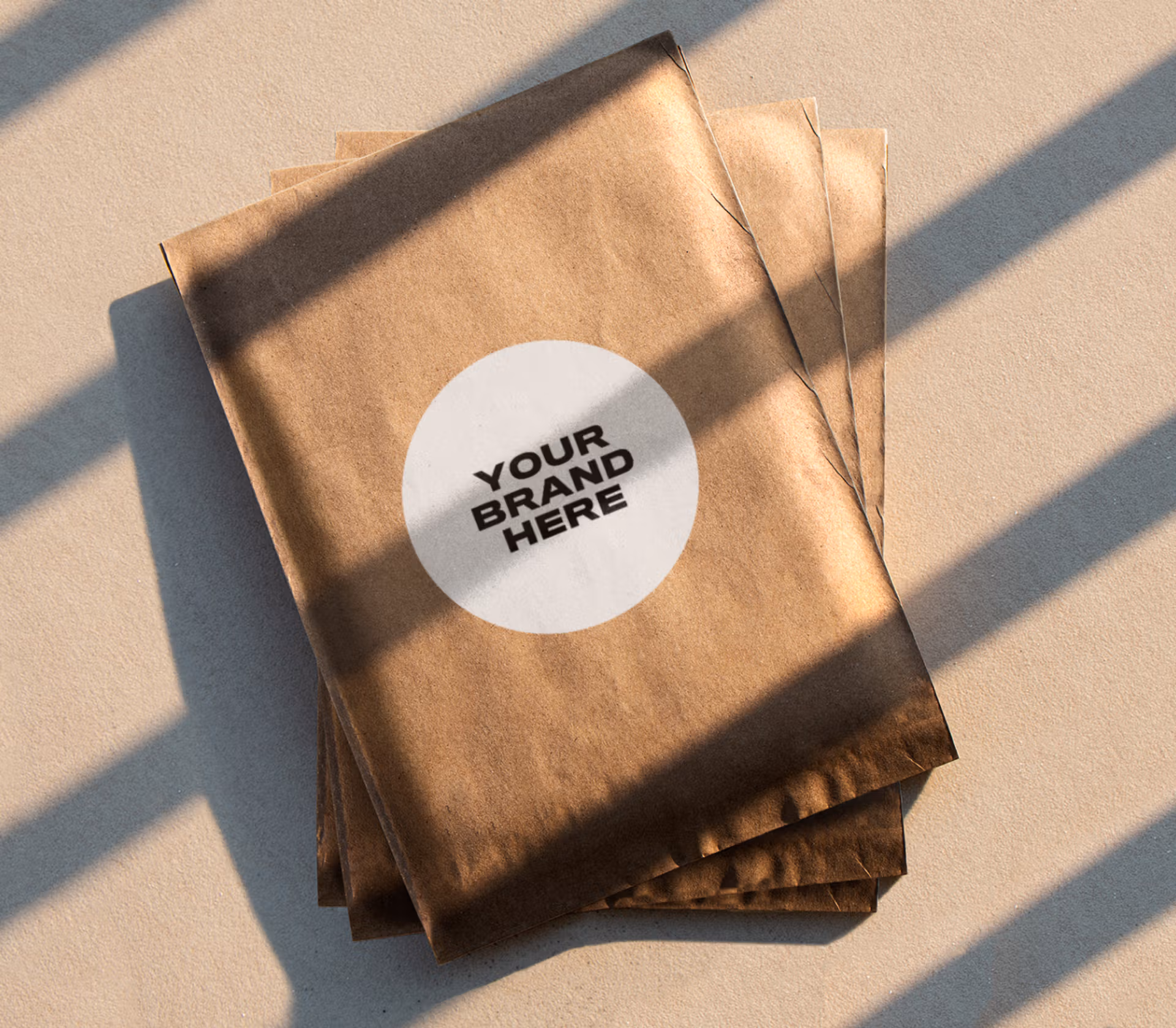 Your brand here packaging with brandable sticker