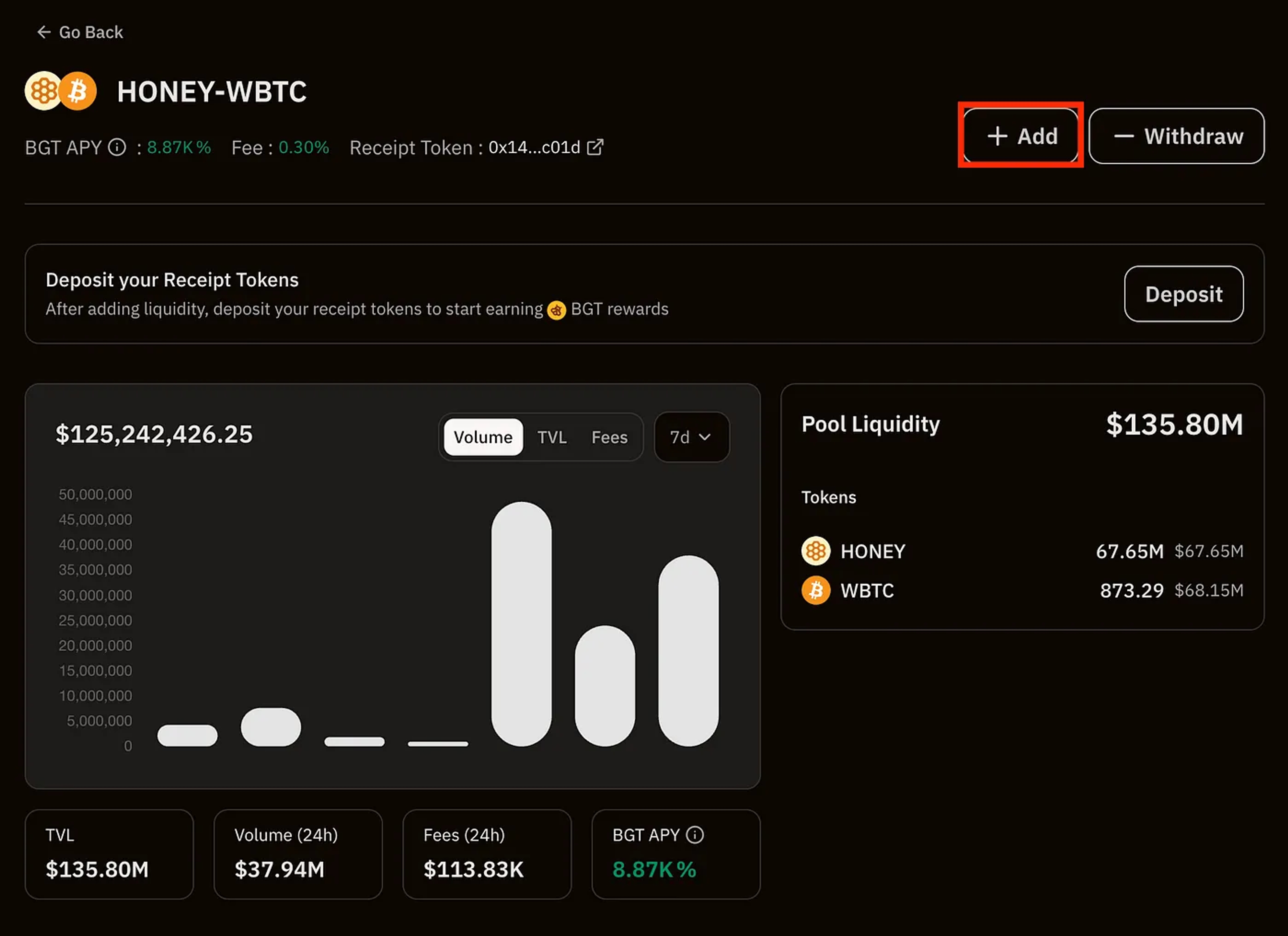 HONEY-WBTC Page