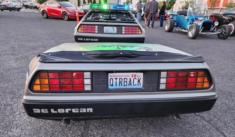 Seahawks Car & Trailer at car show.