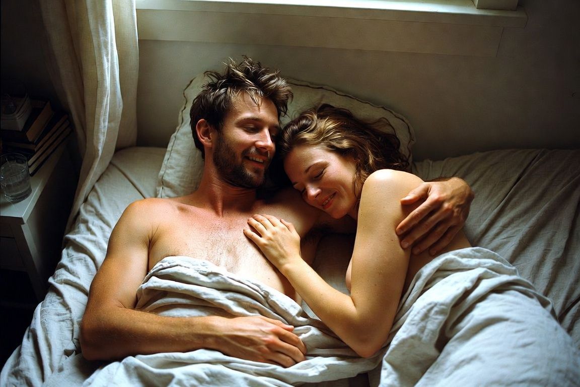 Pareja explorando el orgasmo sin penetración