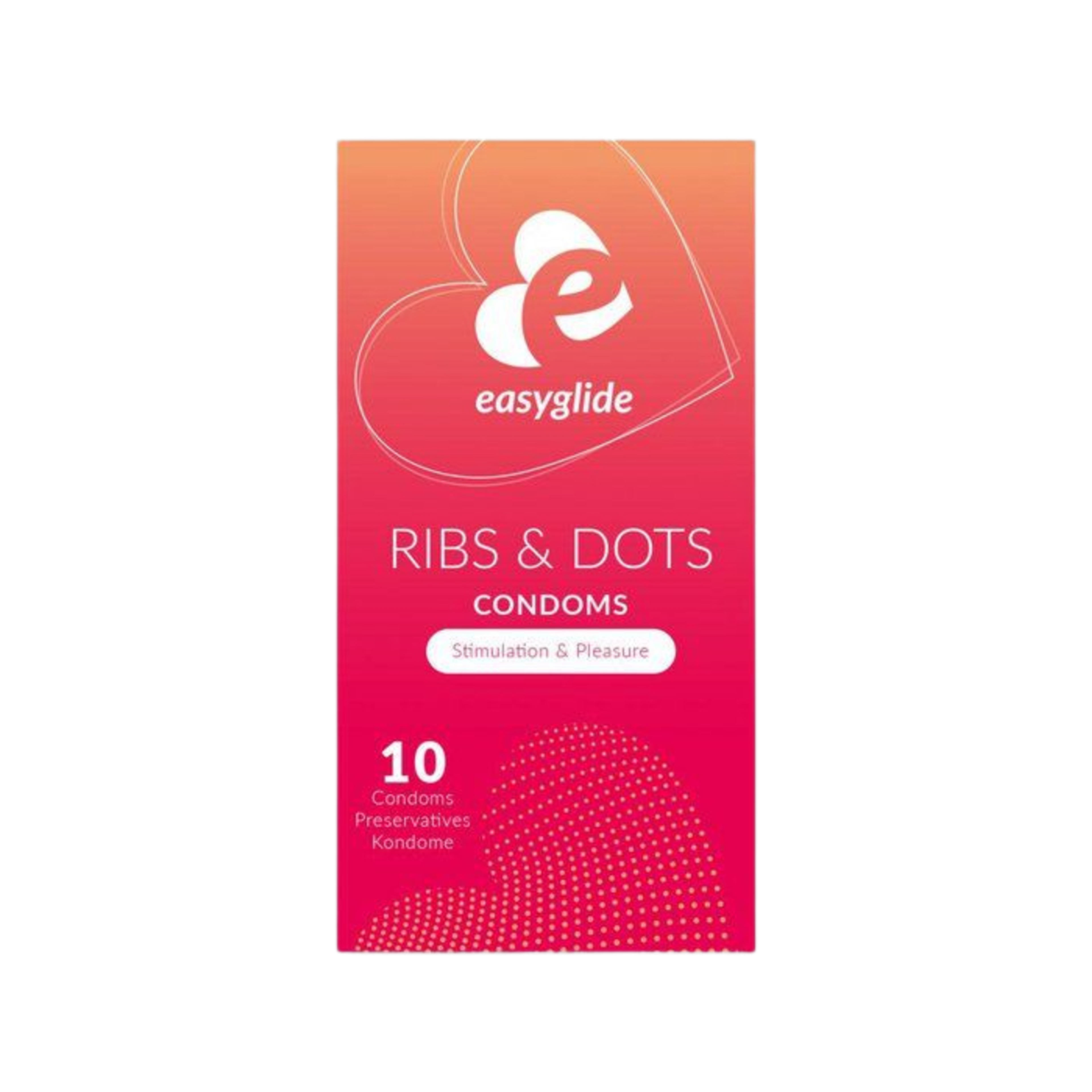 EasyGlide Préservatifs côtelés et à pois - 10 pièces