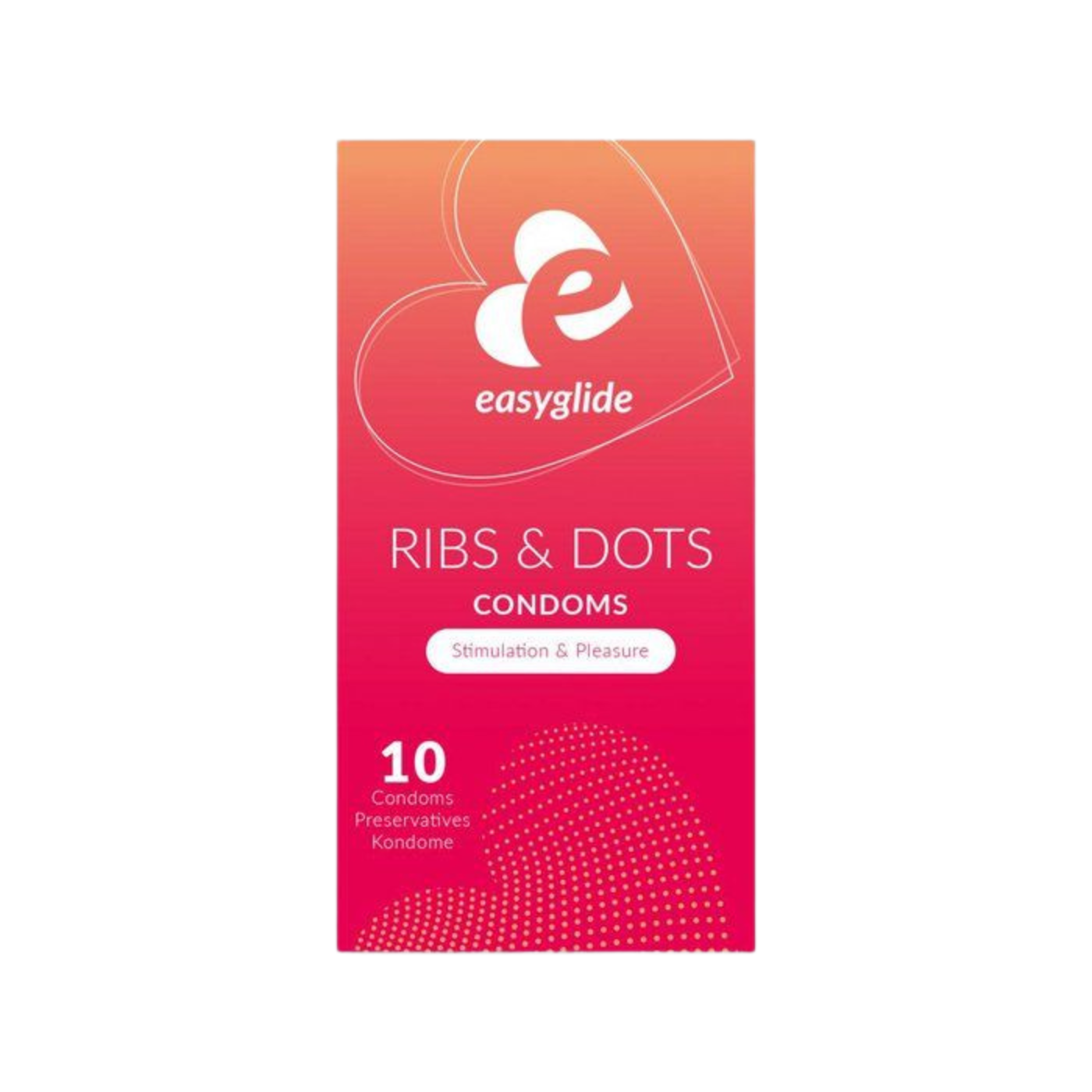 EasyGlide Préservatifs côtelés et à pois - 10 pièces