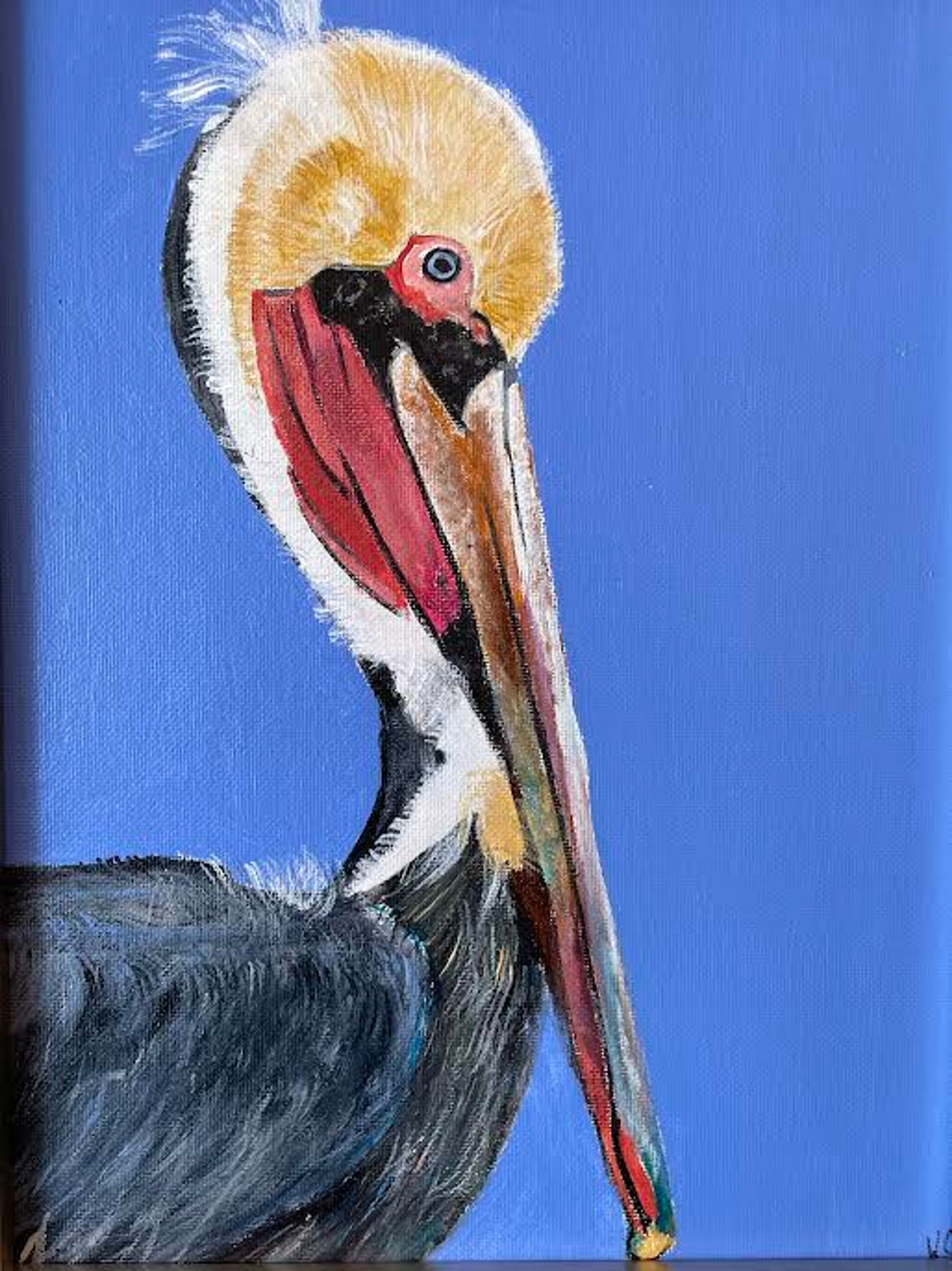 Pelican (in silver plein air frame)